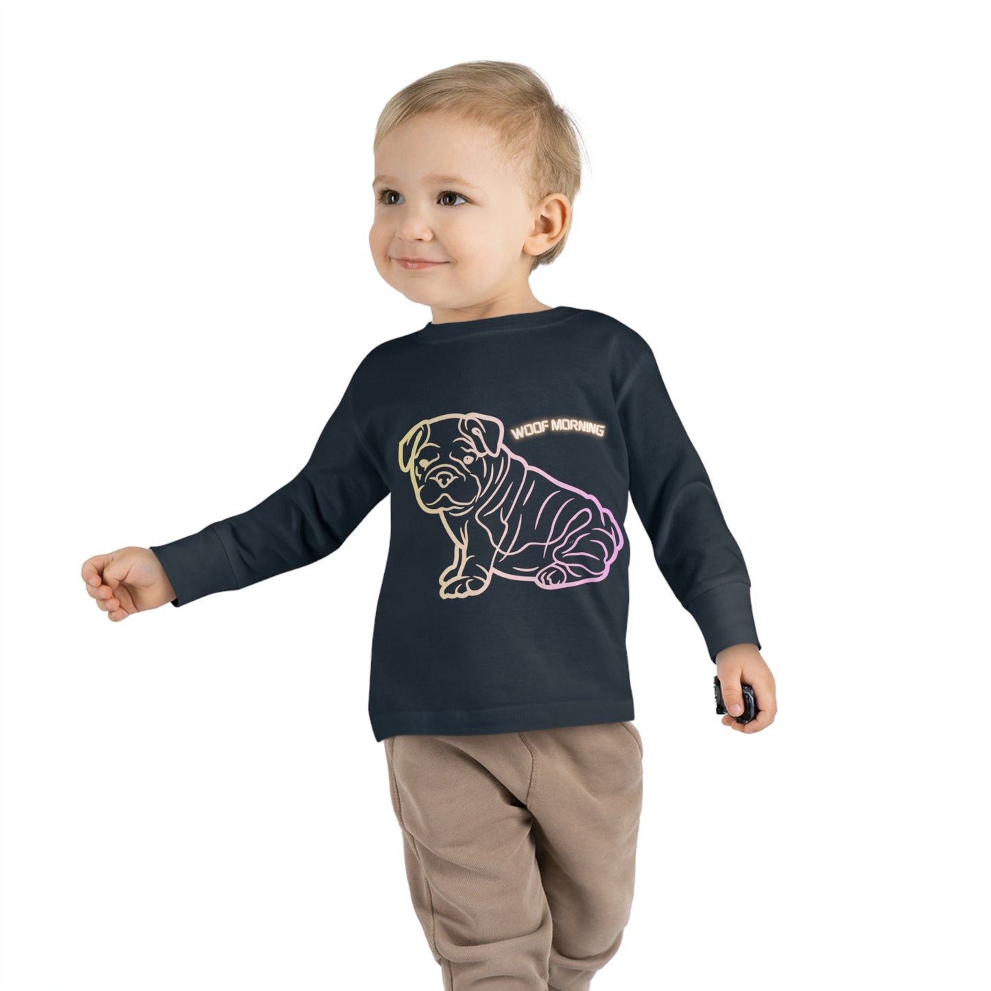 English Bulldog Toddler Long Sleeve Tee