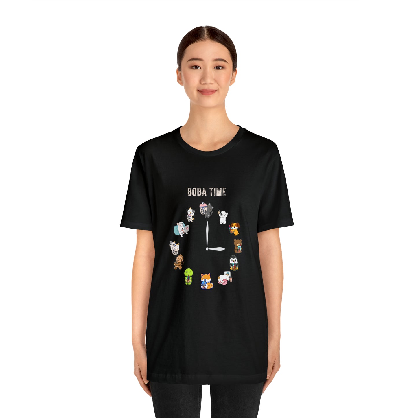 Boba Tea Clock Unisex Jersey Short Sleeve Tee