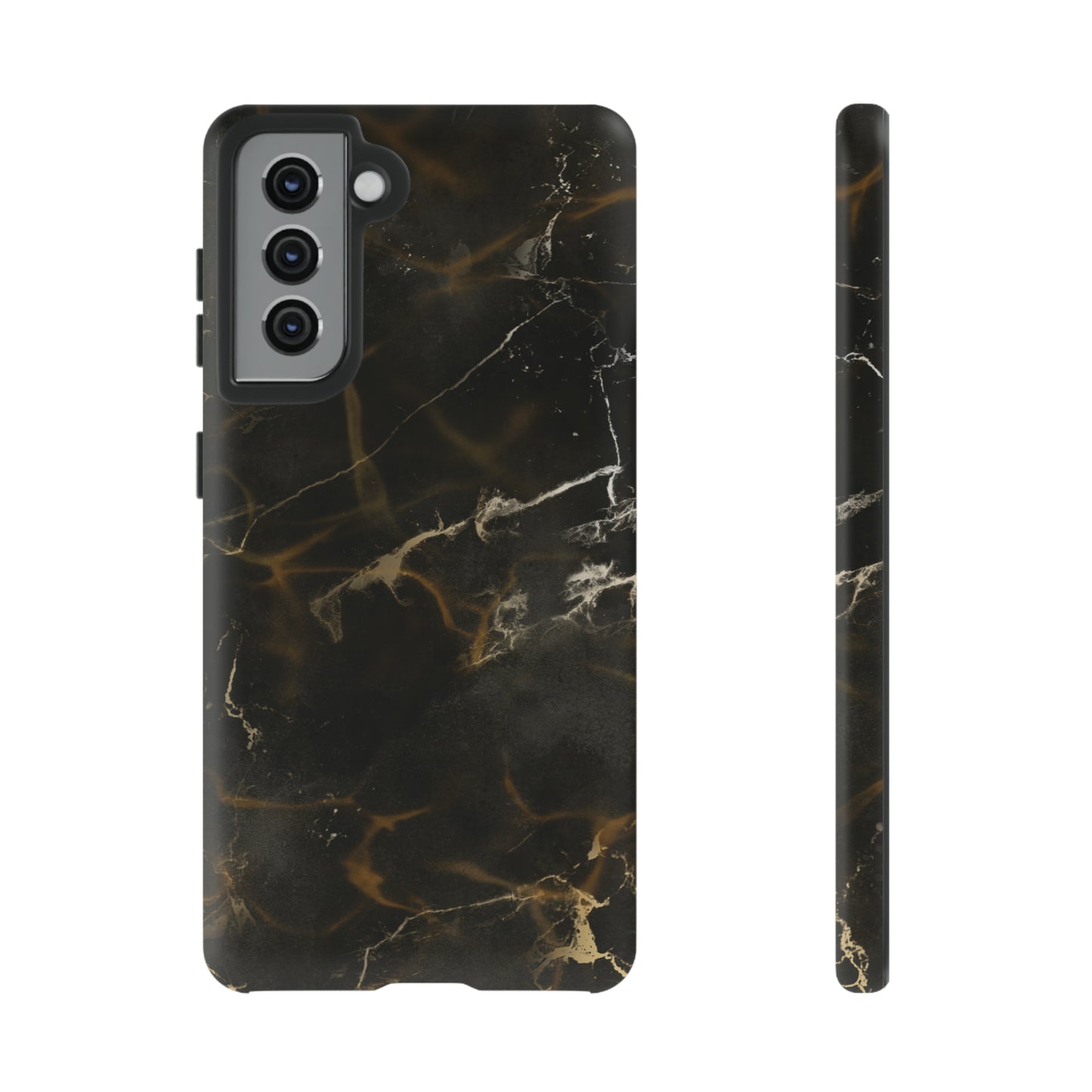 Black Gold Marble Phone Tough Cases