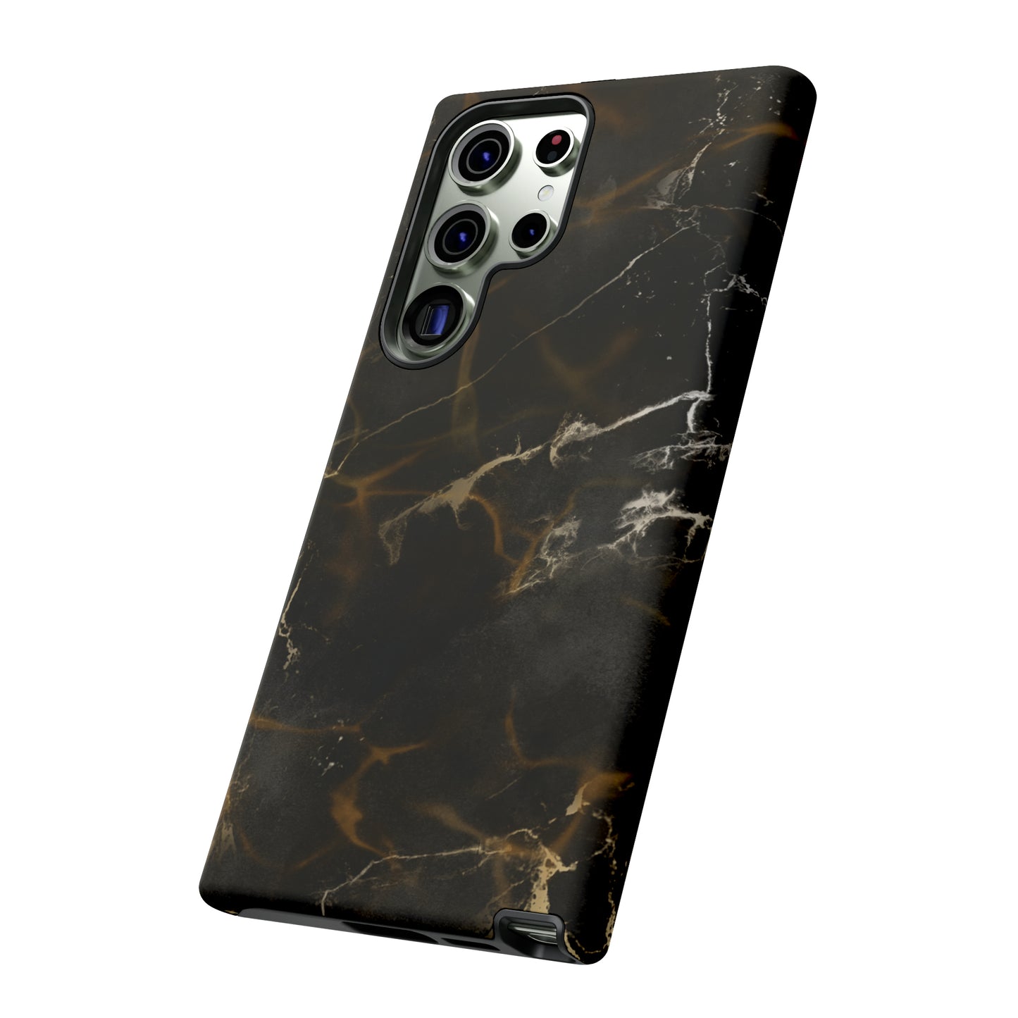 Black Gold Marble Phone Tough Cases