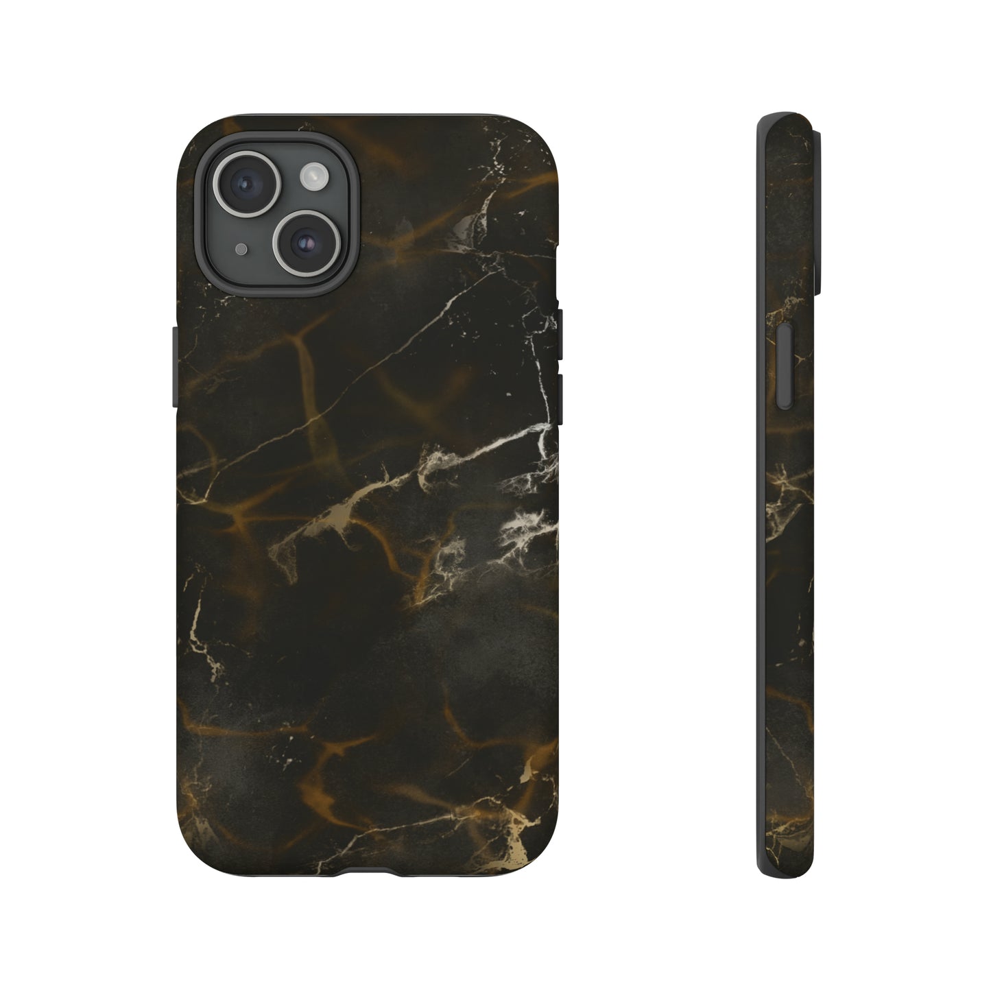 Black Gold Marble Phone Tough Cases