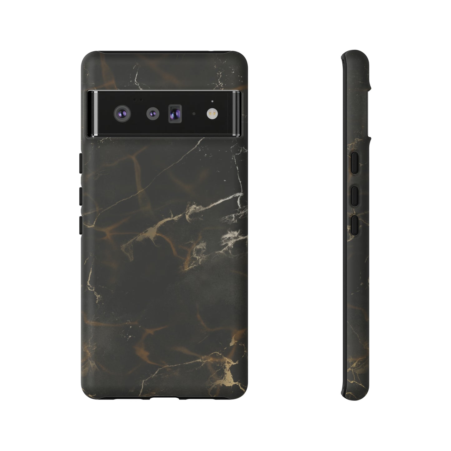 Black Gold Marble Phone Tough Cases