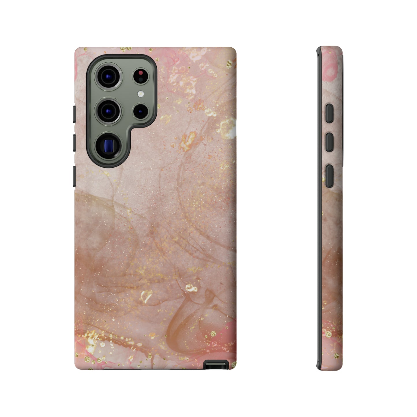 Rose Gold Marble Phone Tough Cases