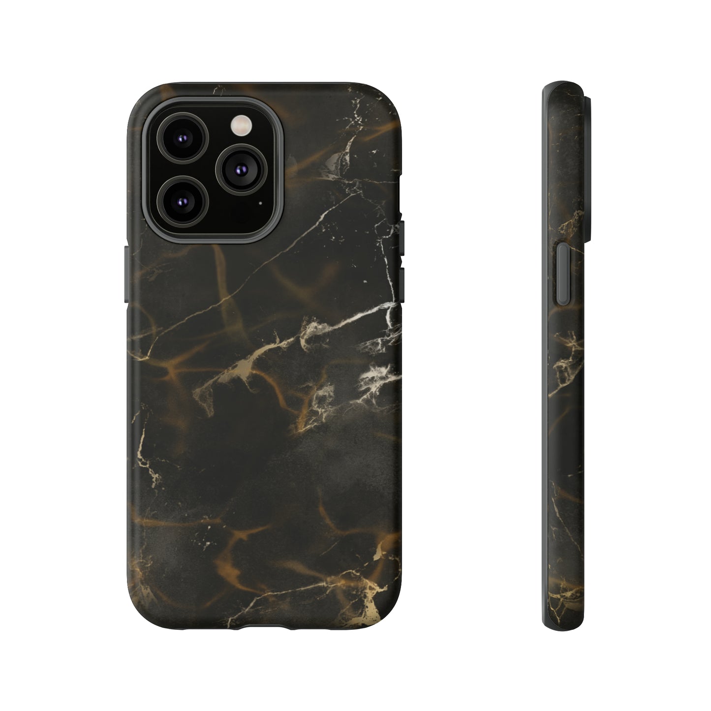 Black Gold Marble Phone Tough Cases