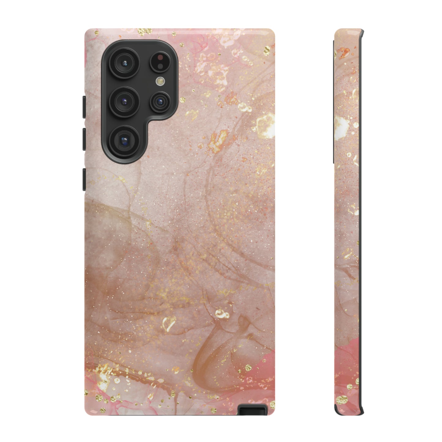 Rose Gold Marble Phone Tough Cases