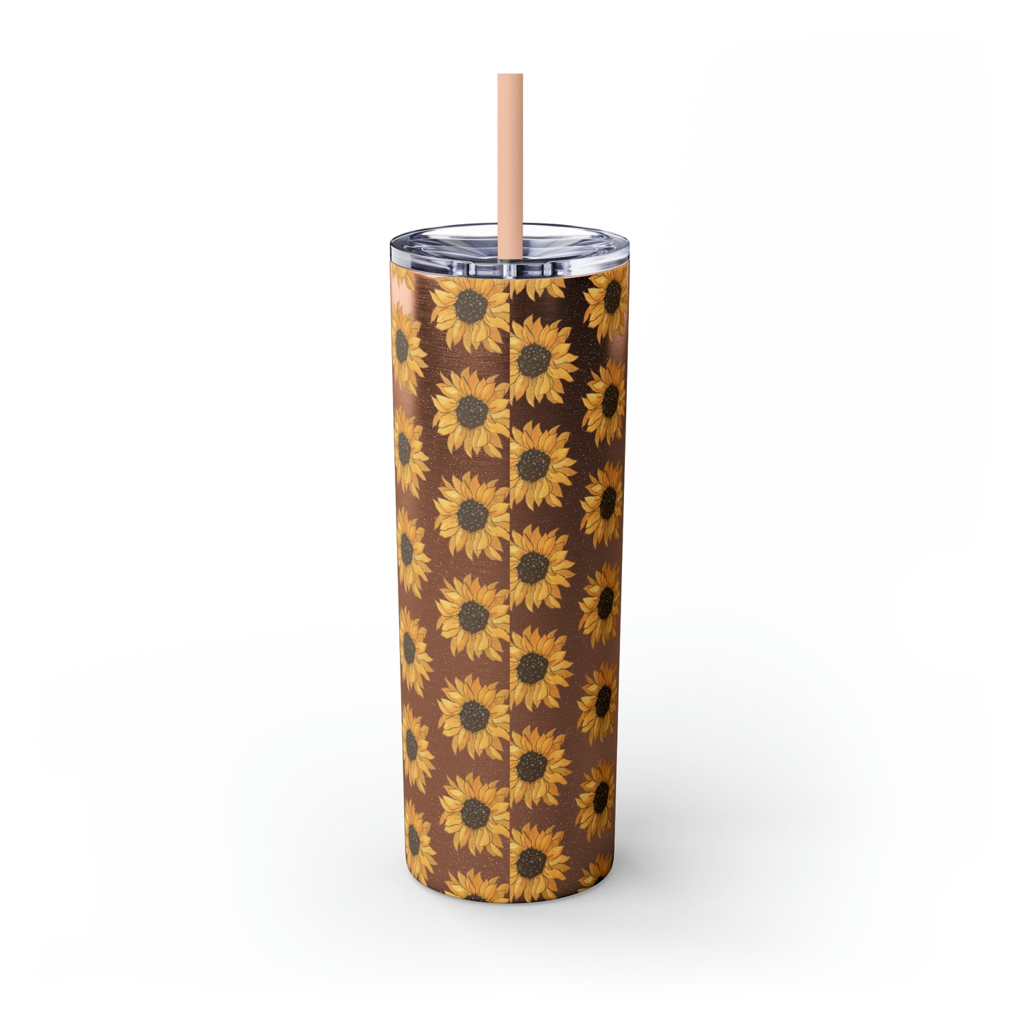 Skinny Sunflowers Tumbler with Straw, 20oz