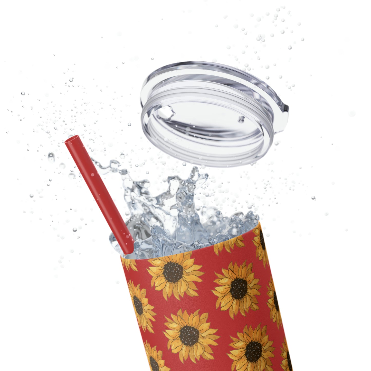 Skinny Sunflowers Tumbler with Straw, 20oz