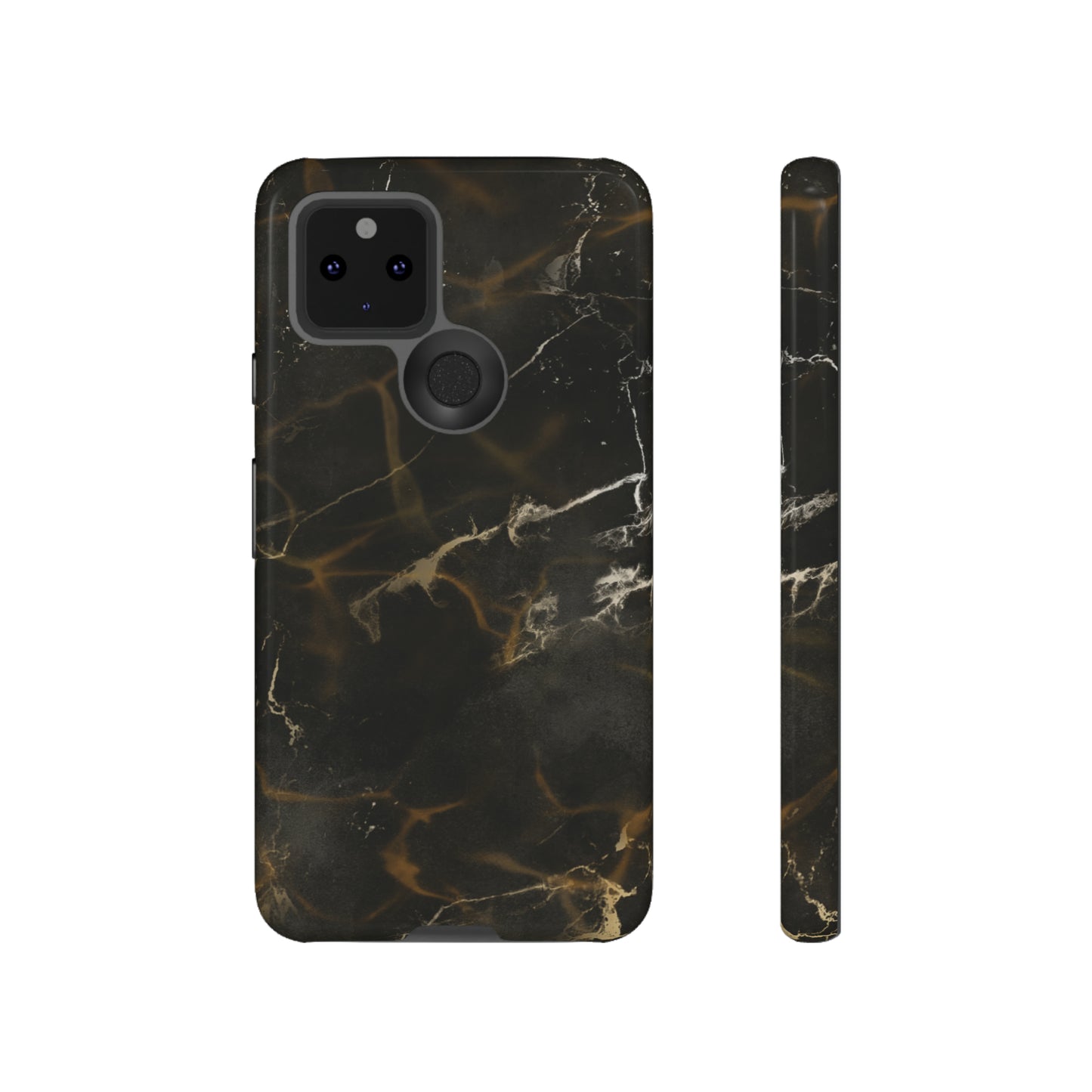 Black Gold Marble Phone Tough Cases