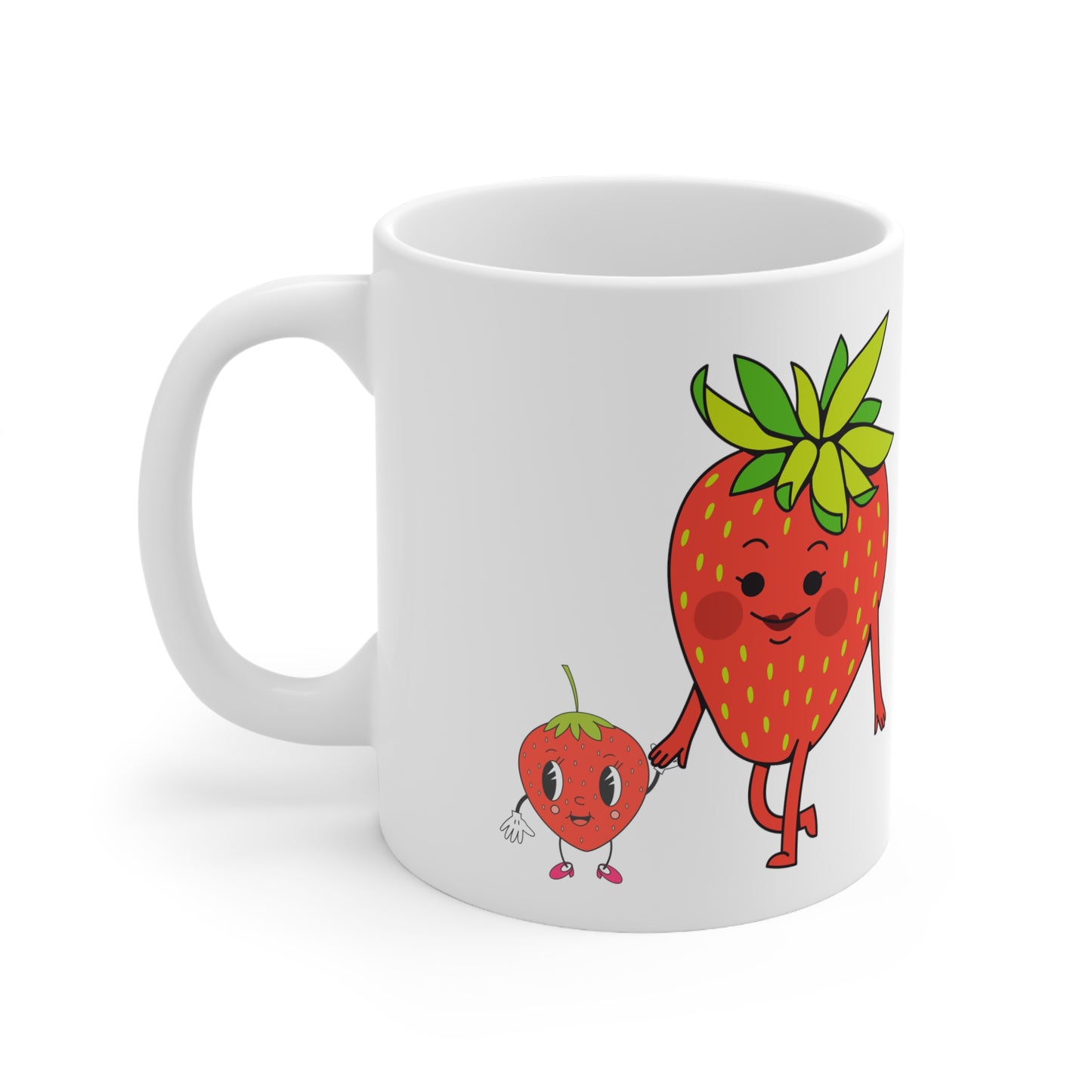 Mommy & Baby Strawberries Ceramic Mug 11oz