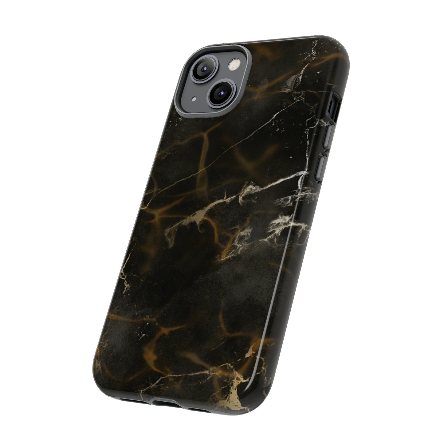 Black Gold Marble Phone Tough Cases