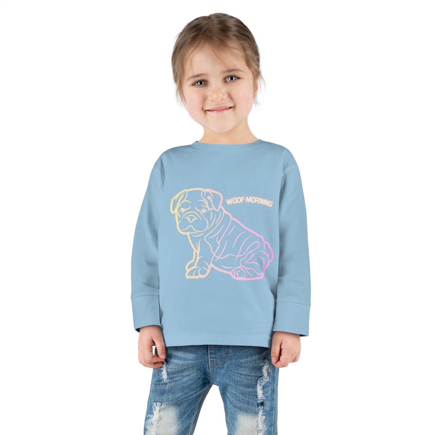 English Bulldog Toddler Long Sleeve Tee