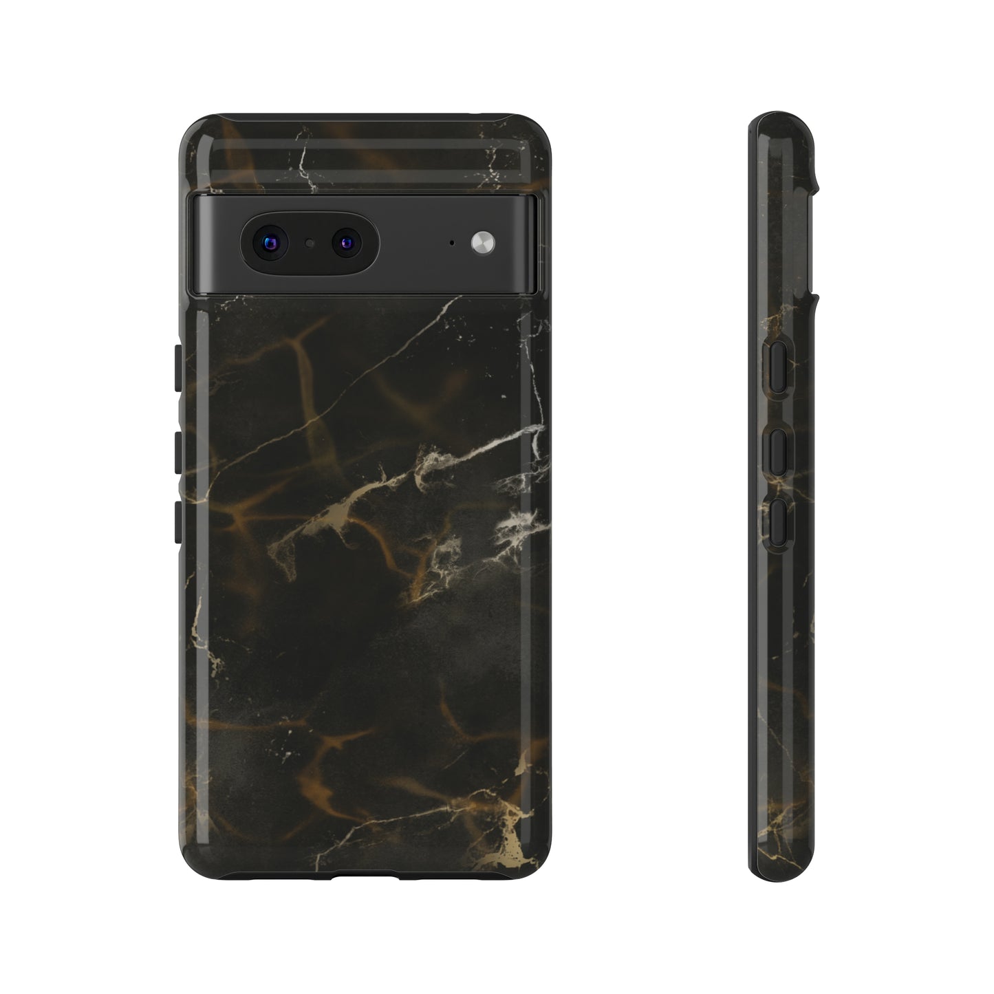 Black Gold Marble Phone Tough Cases