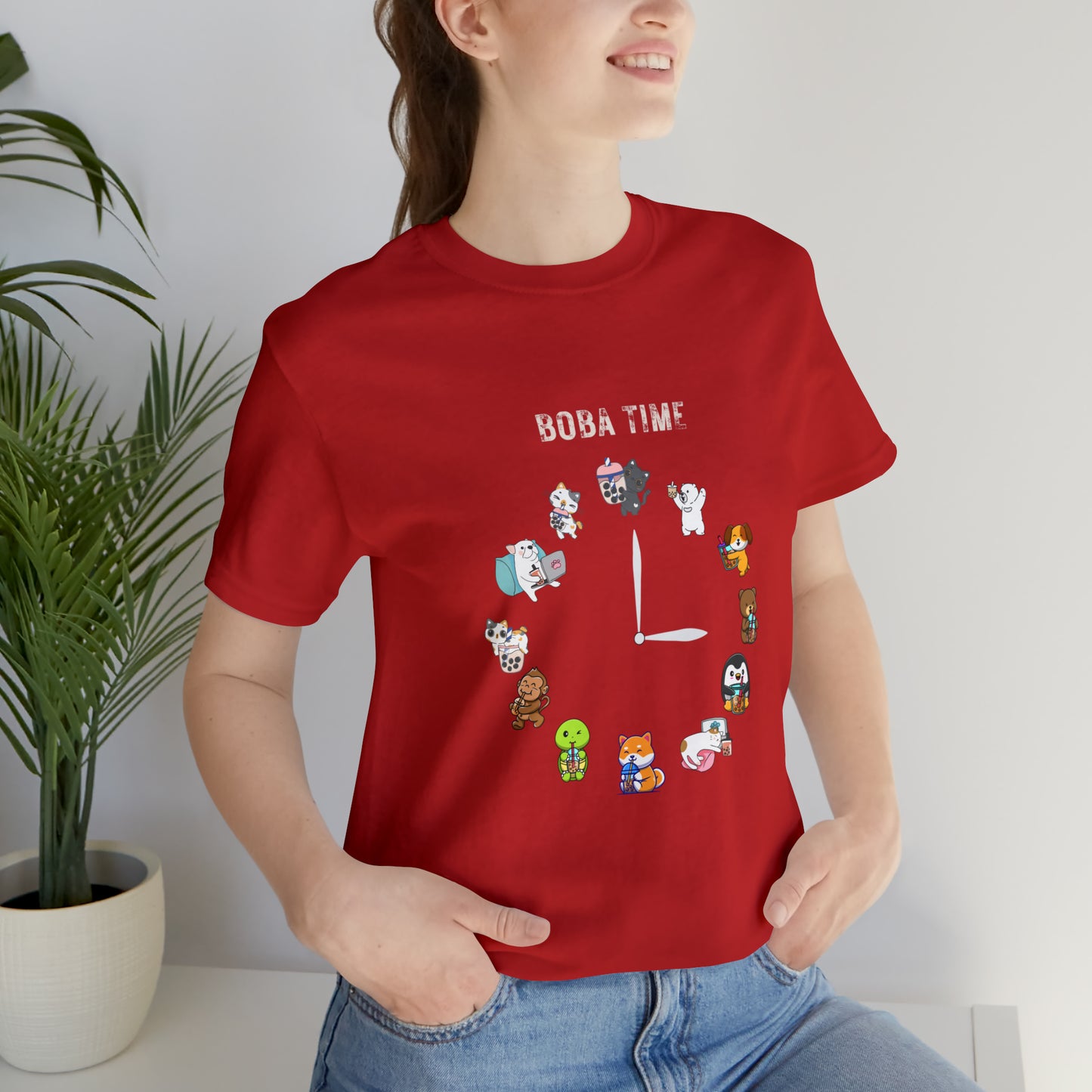 Boba Tea Clock Unisex Jersey Short Sleeve Tee