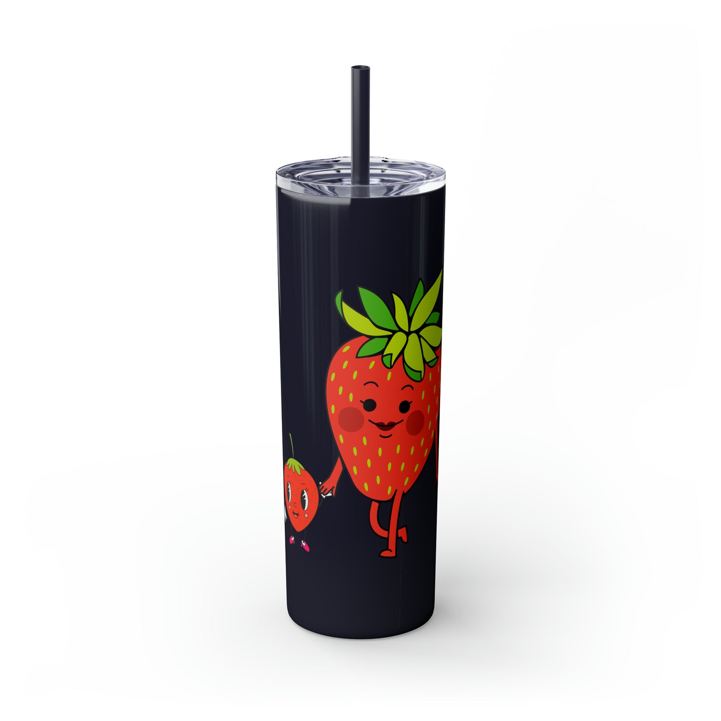 Strawberries Skinny Tumbler with Straw, 20oz