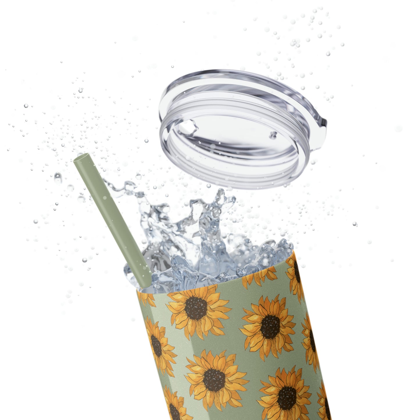 Skinny Sunflowers Tumbler with Straw, 20oz