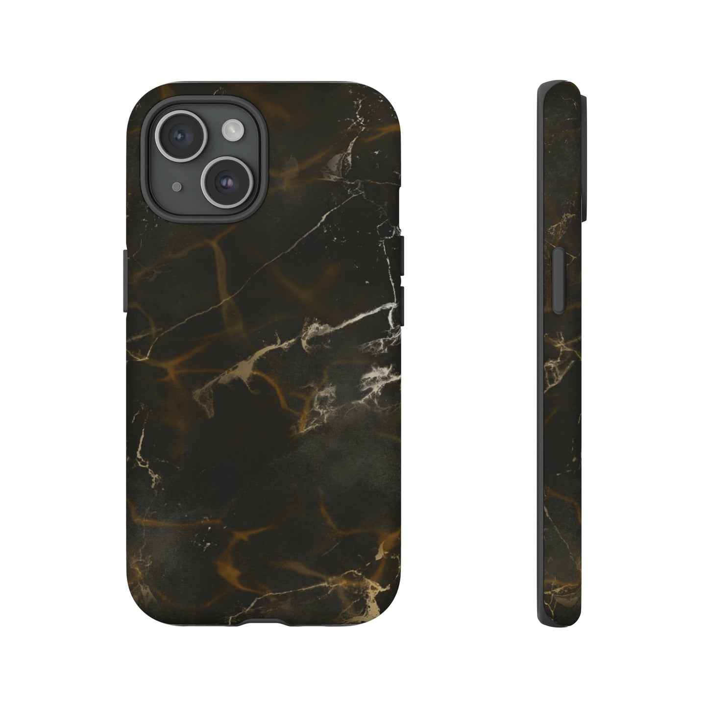 Black Gold Marble Phone Tough Cases