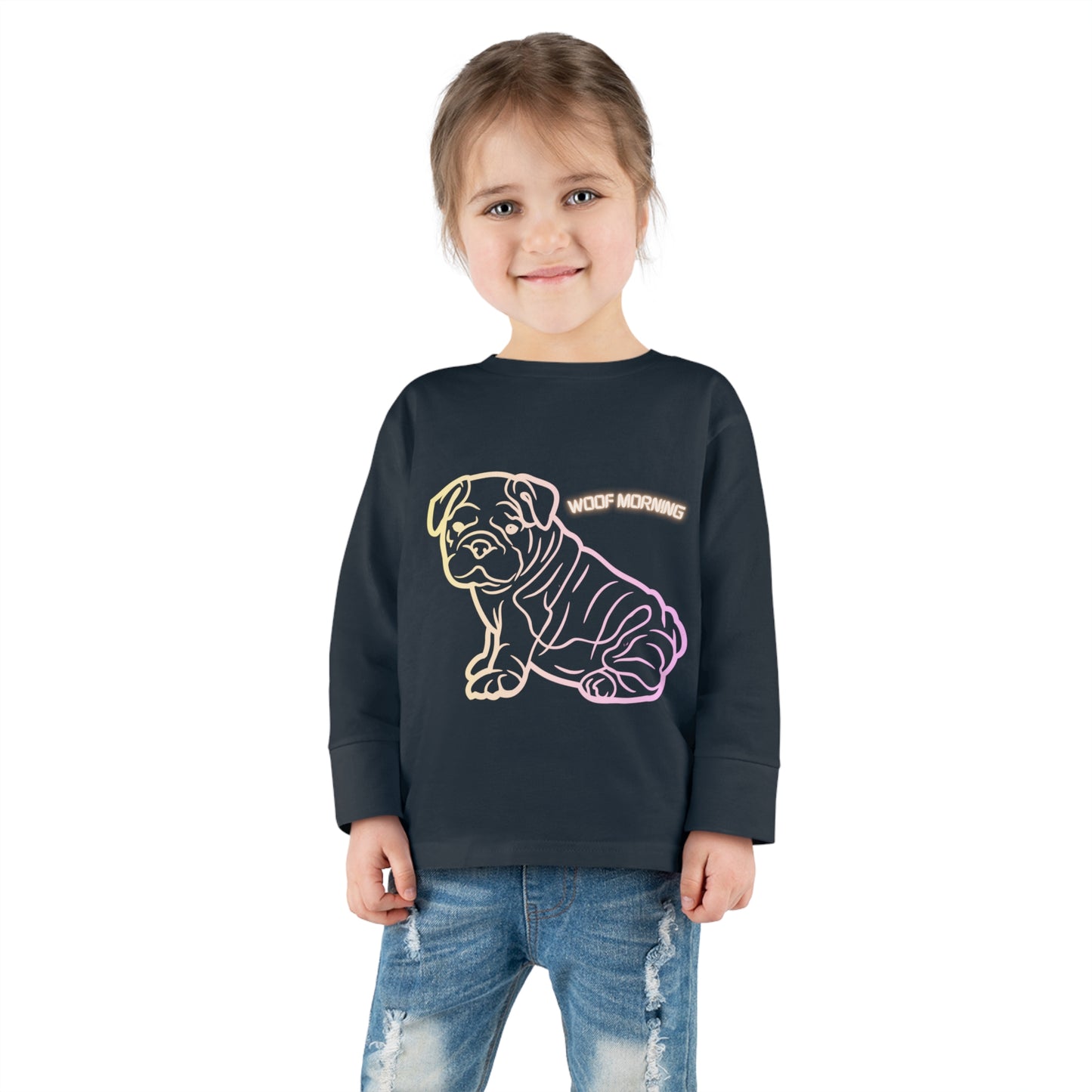 English Bulldog Toddler Long Sleeve Tee