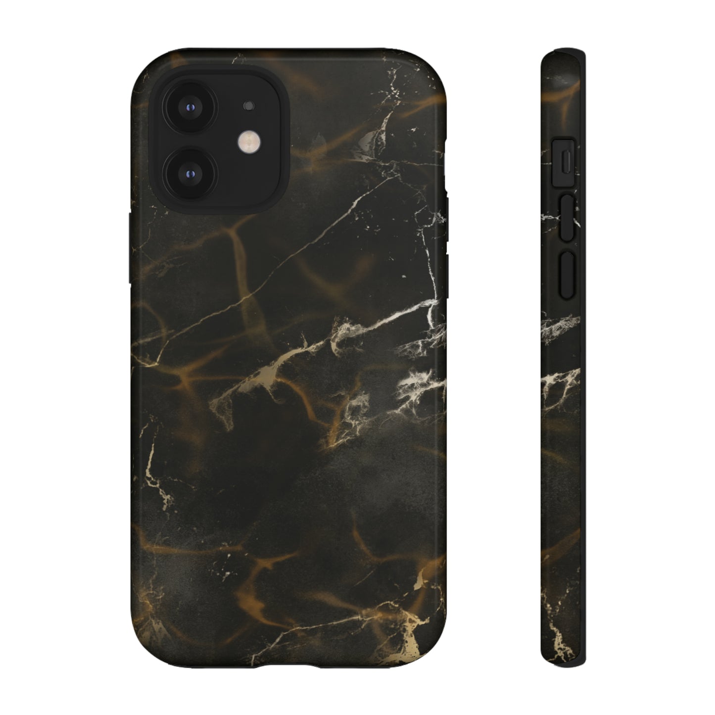 Black Gold Marble Phone Tough Cases