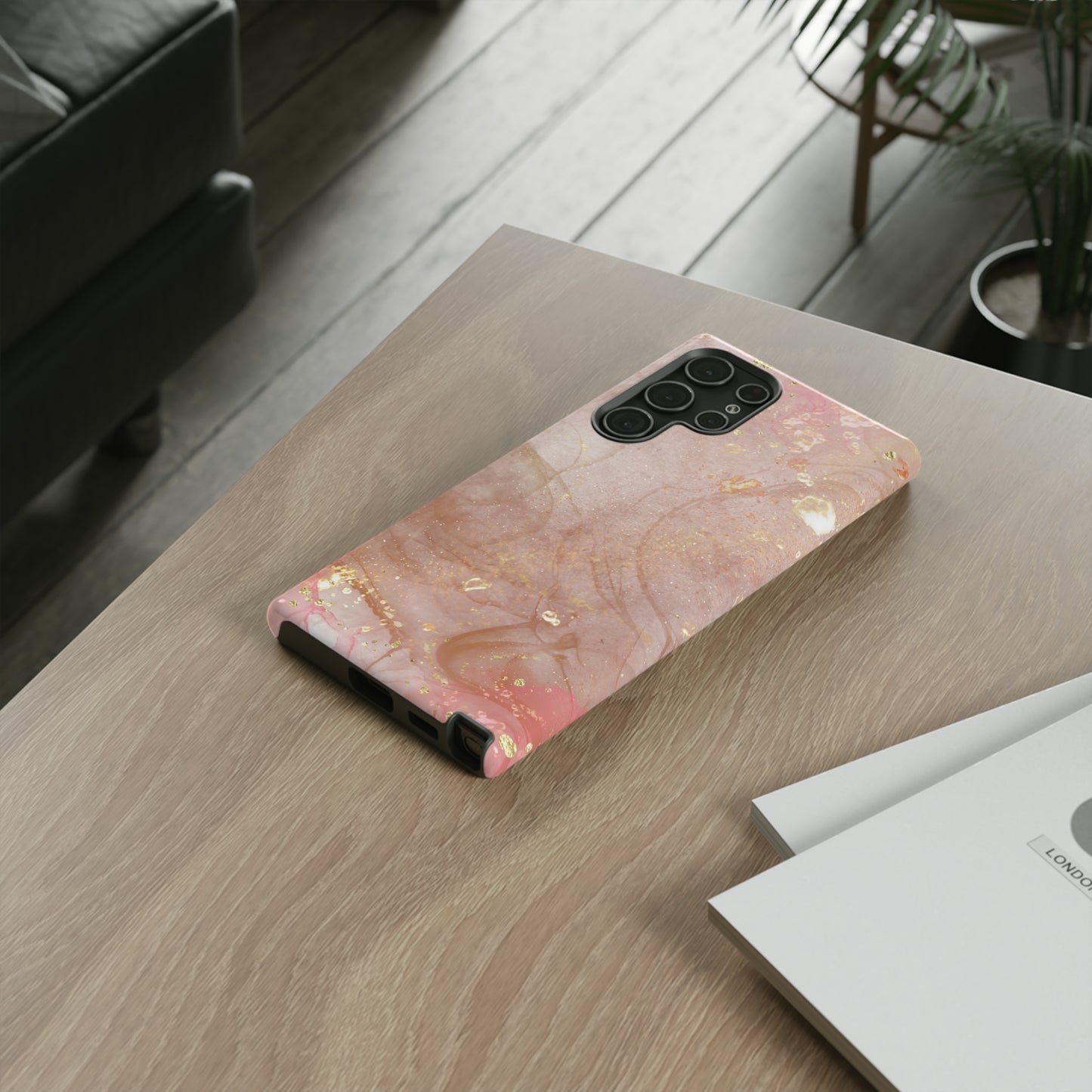 Rose Gold Marble Phone Tough Cases