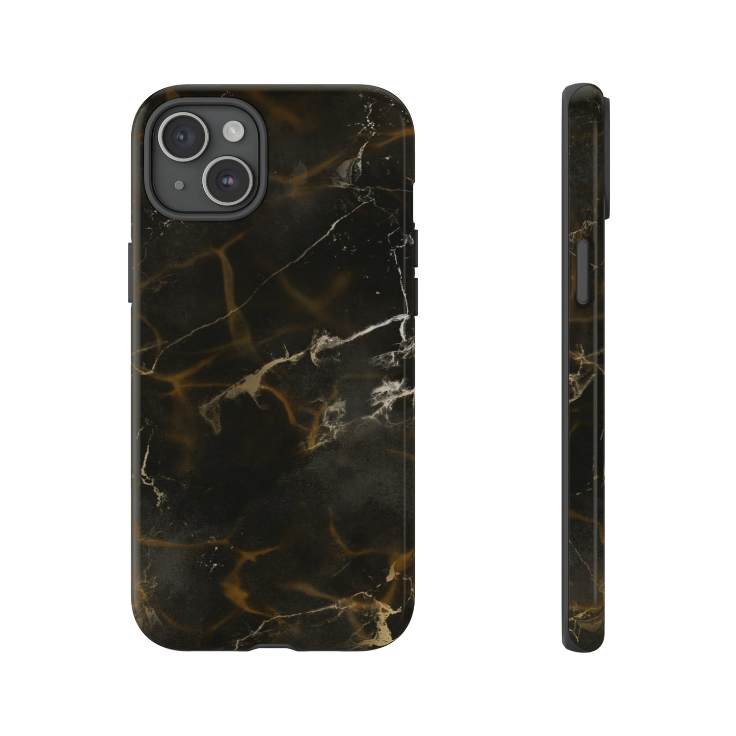 Black Gold Marble Phone Tough Cases