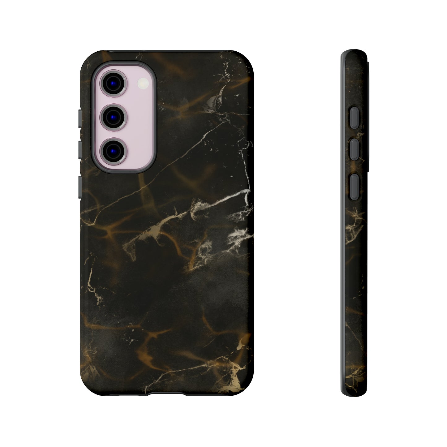 Black Gold Marble Phone Tough Cases