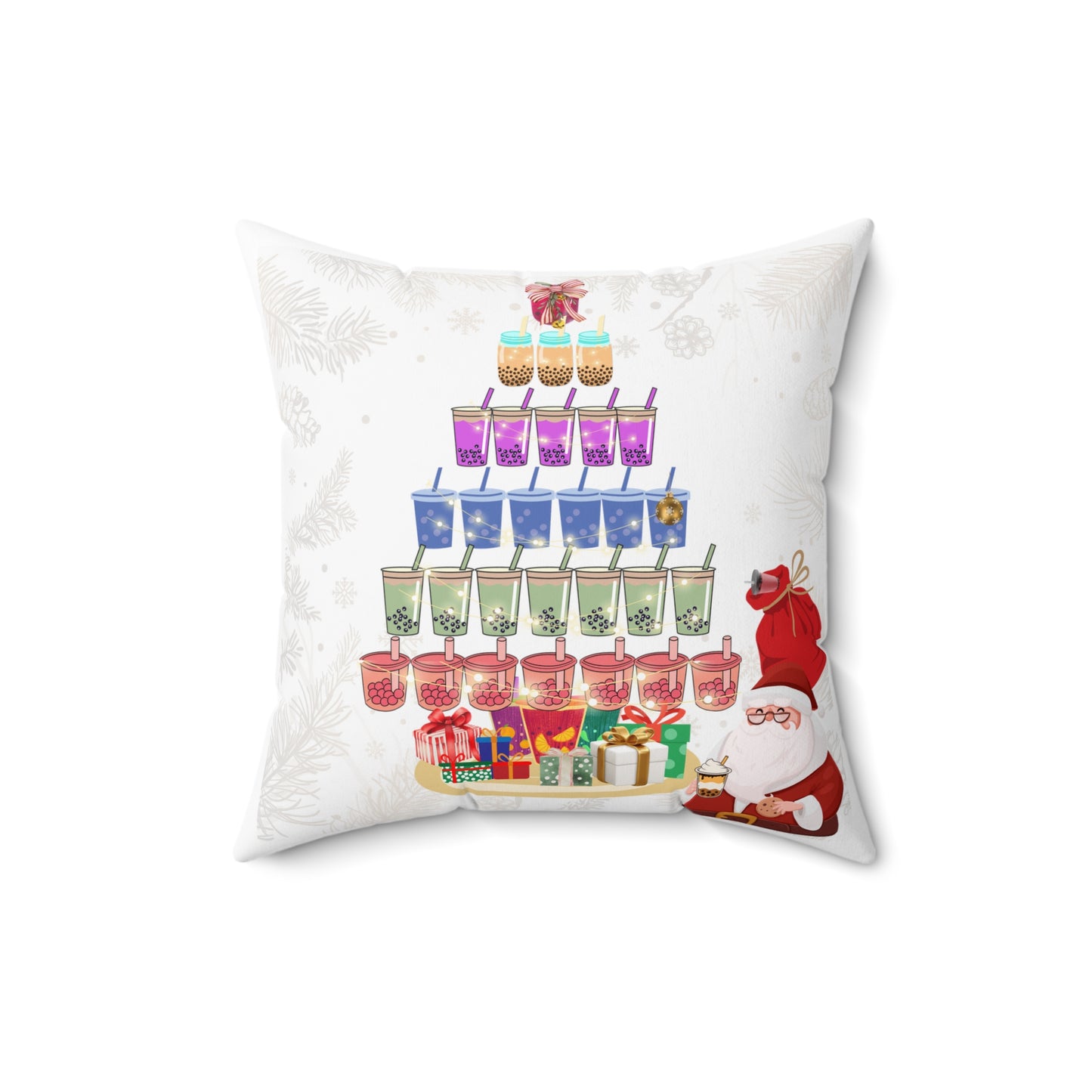 Boba Tree Square Pillow