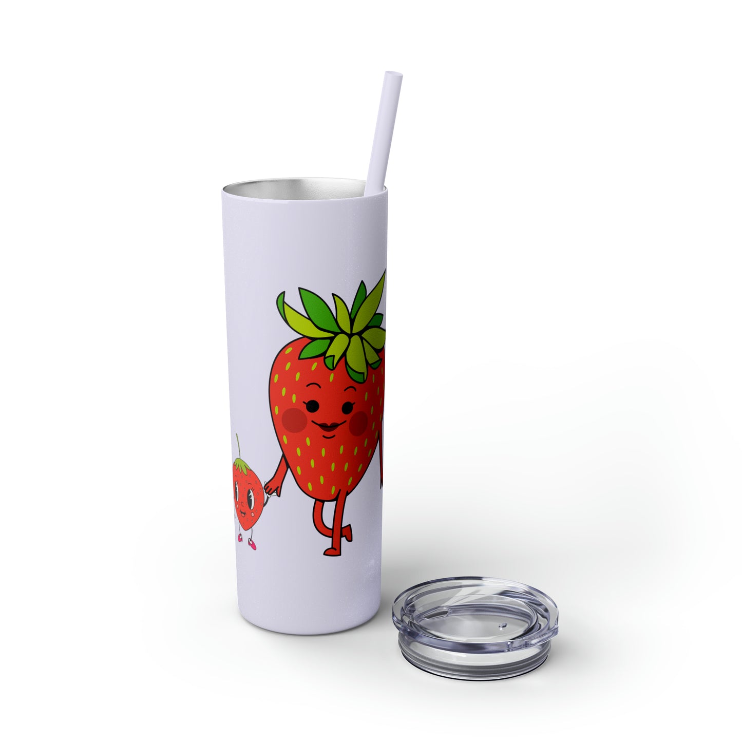 Strawberries Skinny Tumbler with Straw, 20oz