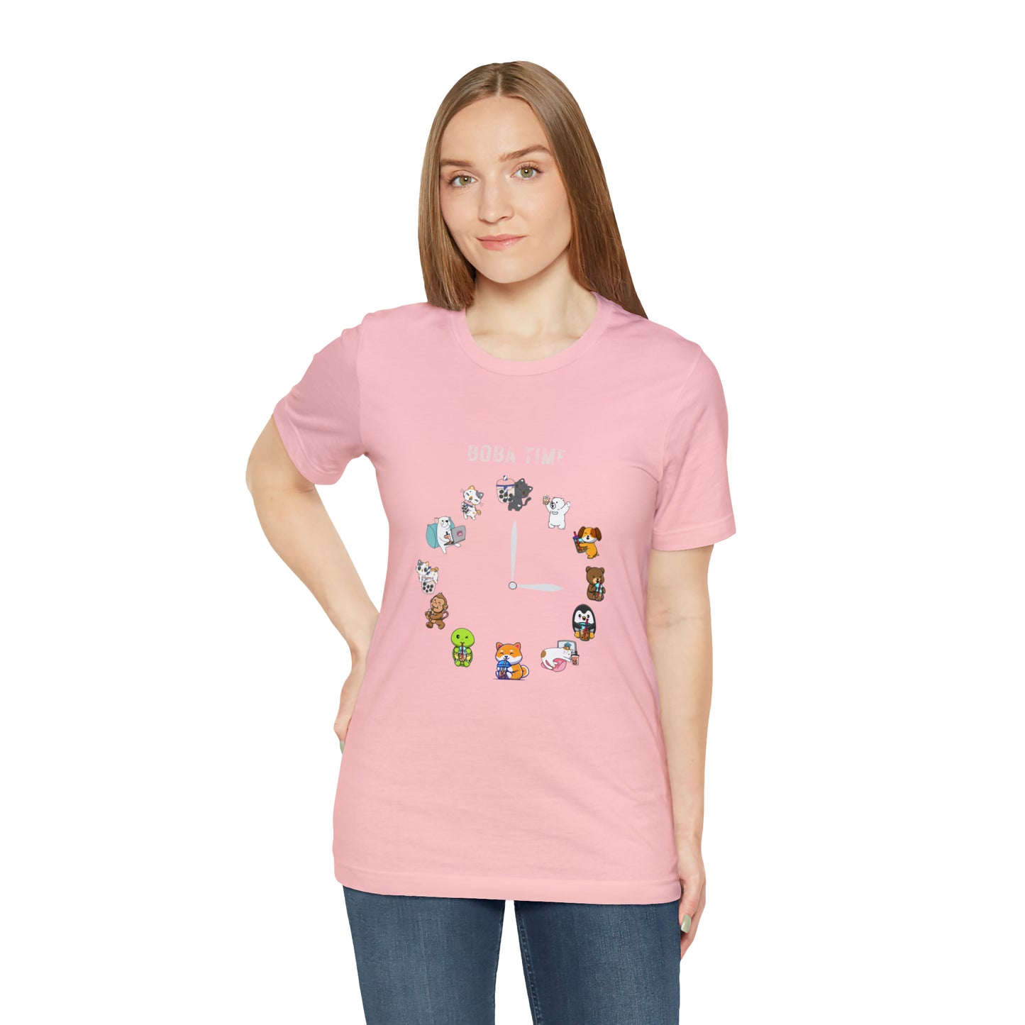 Boba Tea Clock Unisex Jersey Short Sleeve Tee