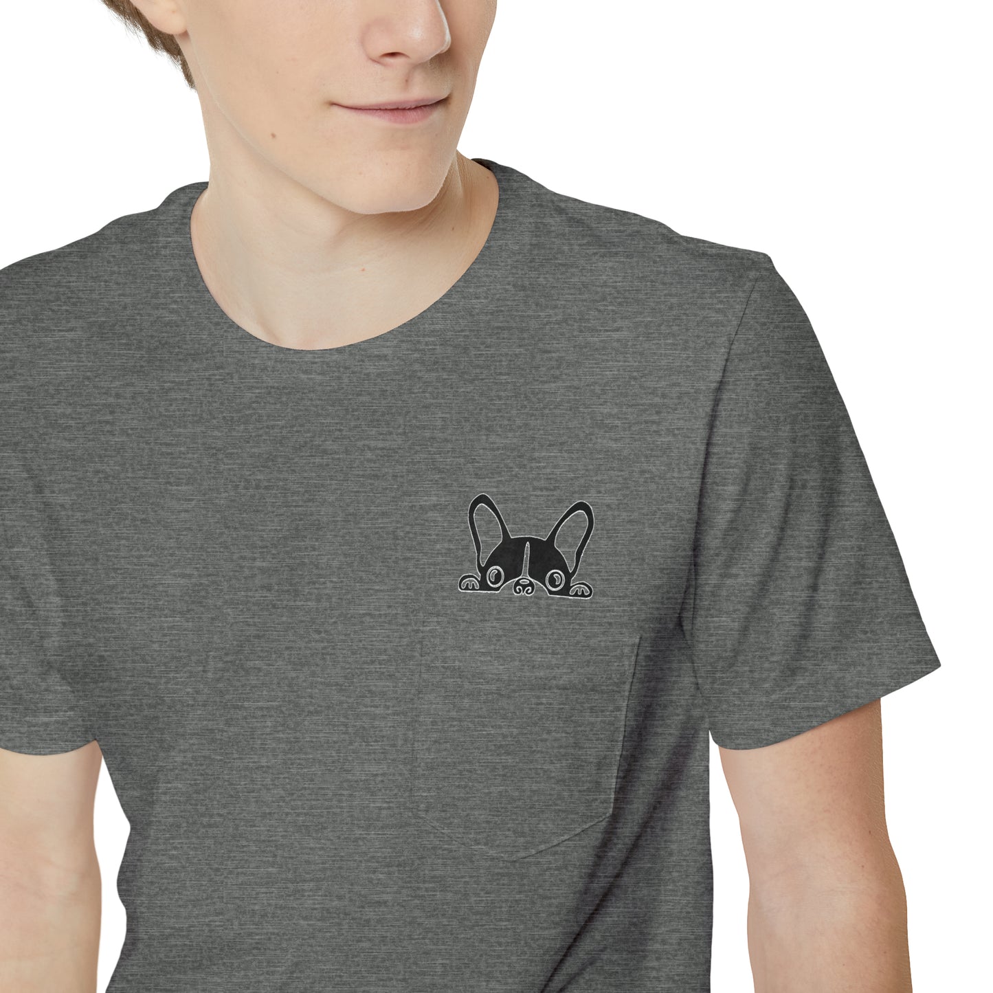 French bulldog Unisex Pocket T-shirt