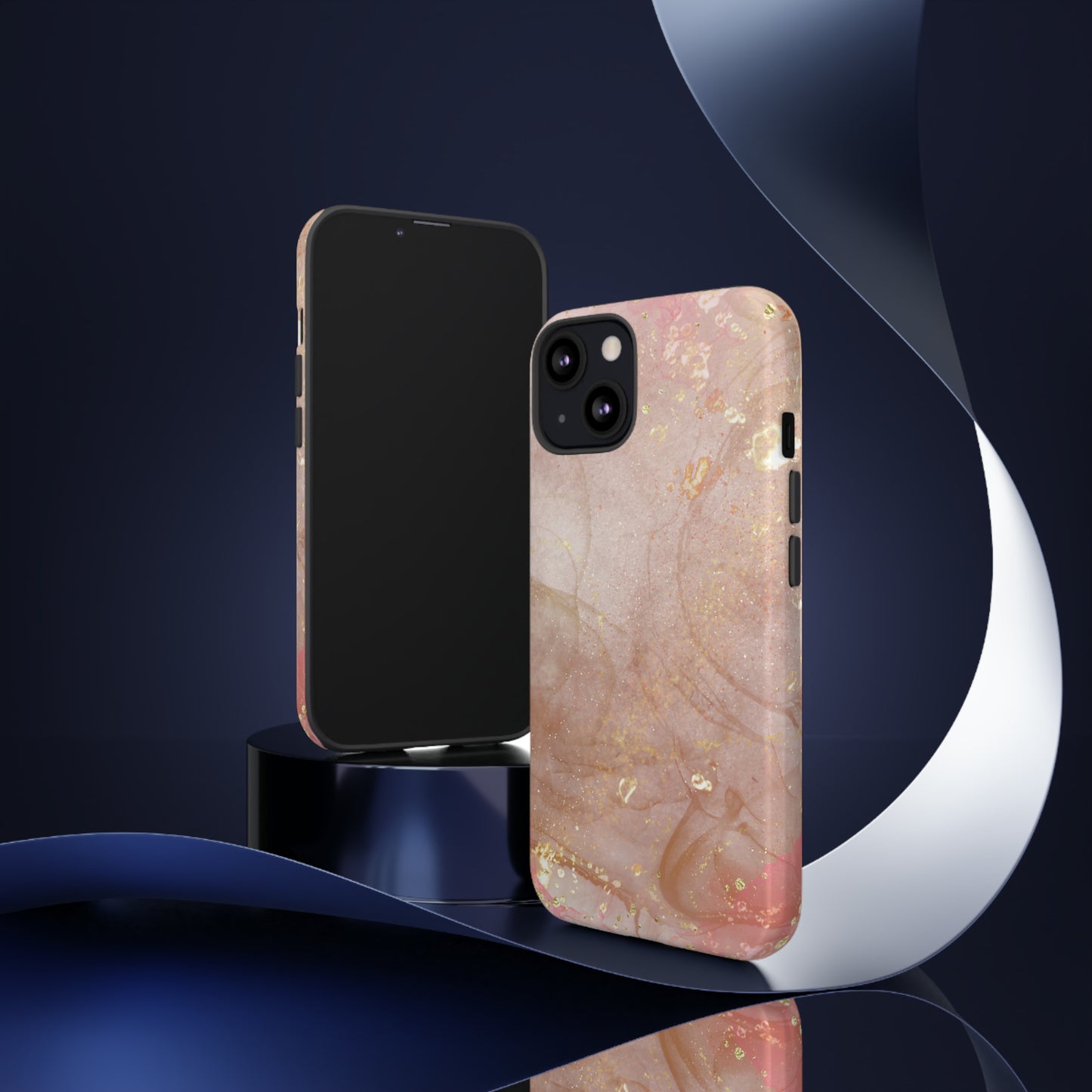 Rose Gold Marble Phone Tough Cases