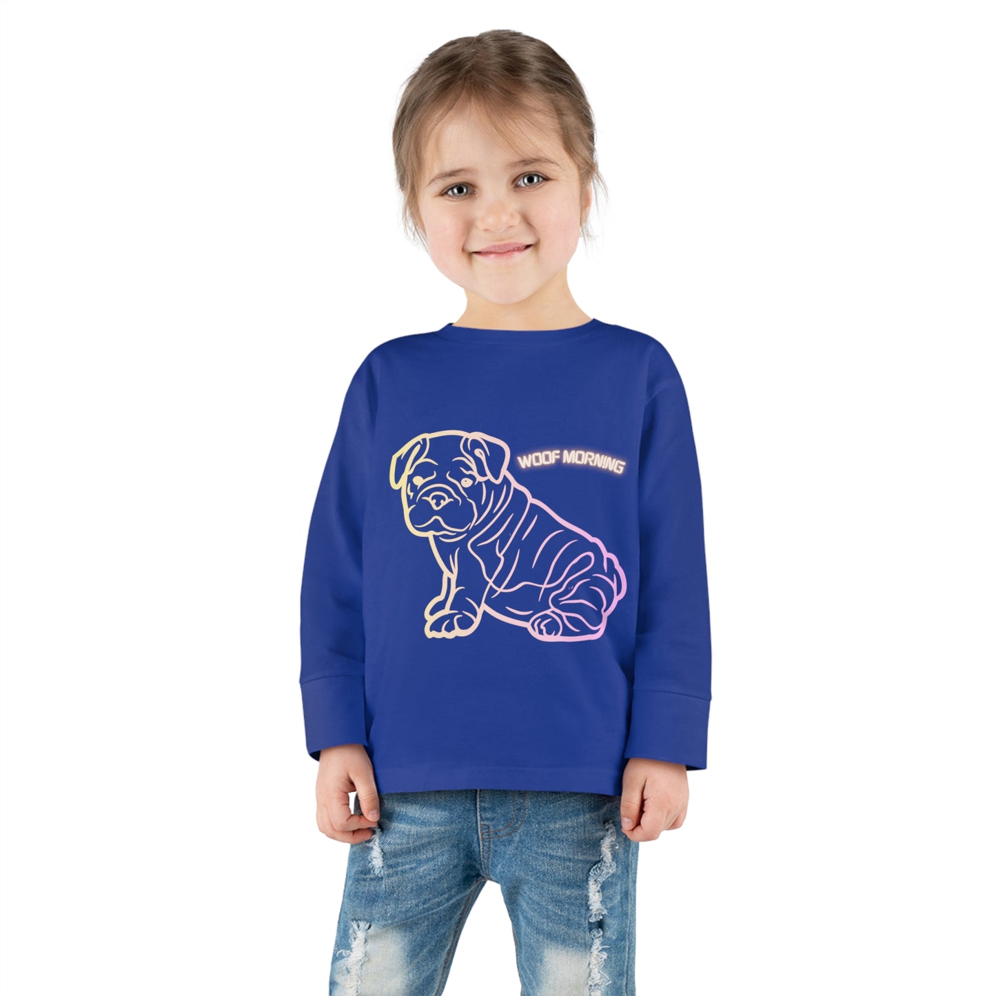 English Bulldog Toddler Long Sleeve Tee