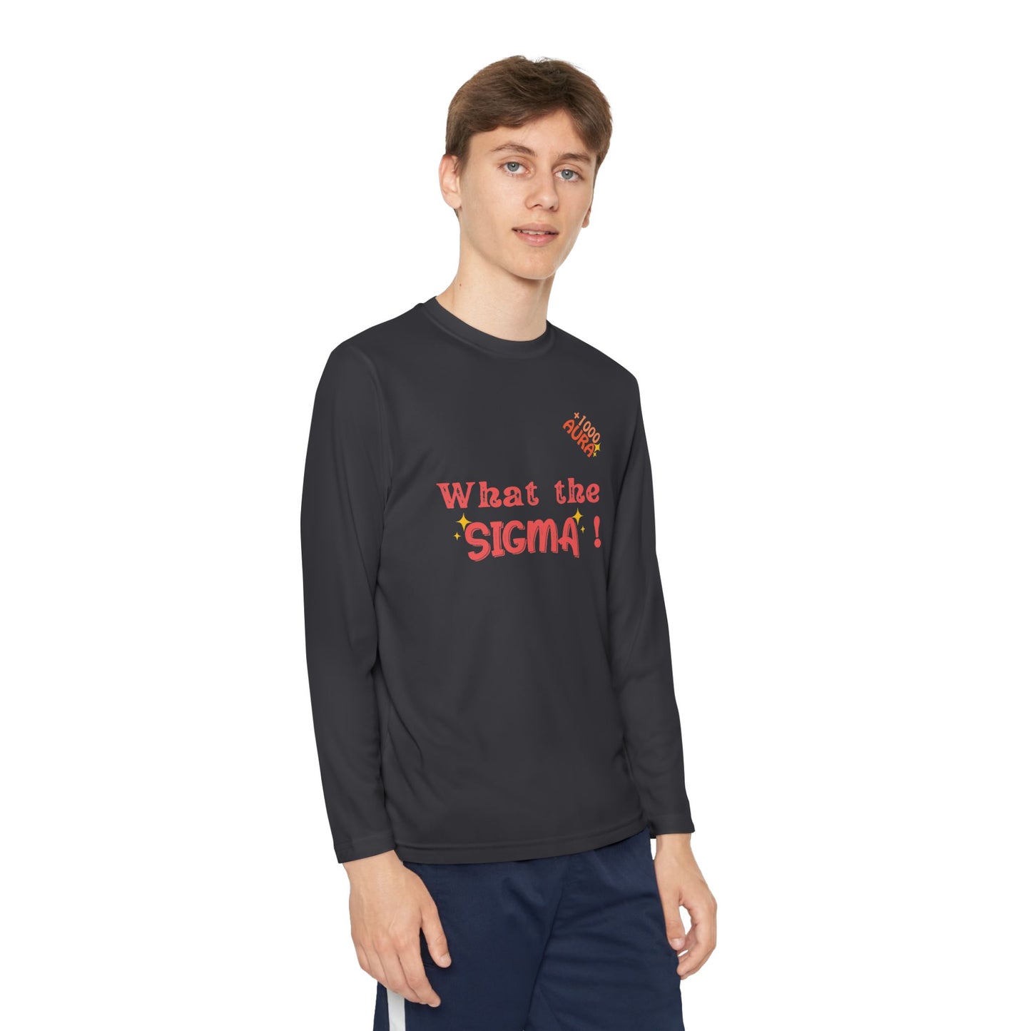 WHAT THE SIGMA Youth Long Sleeve Competitor Tee