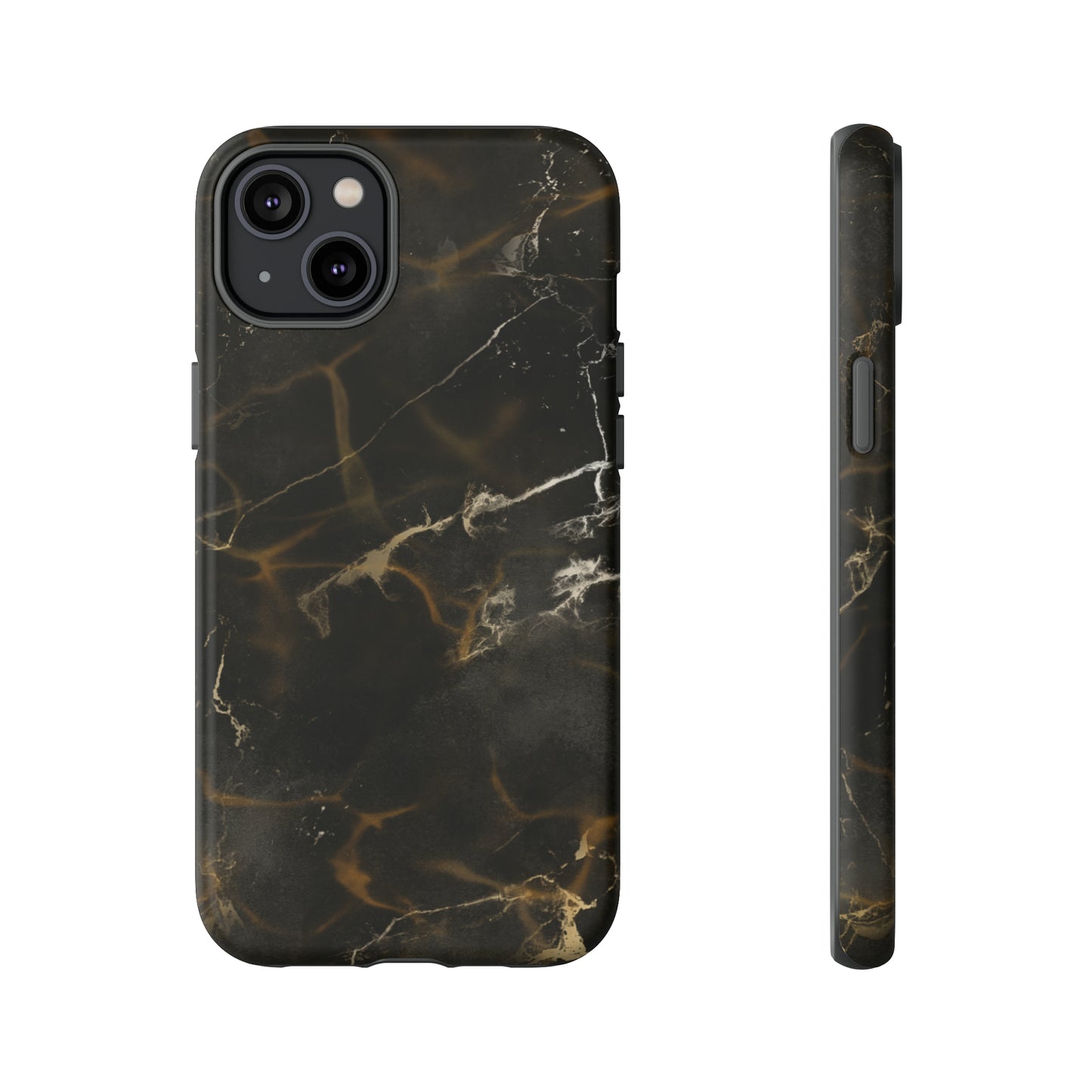 Black Gold Marble Phone Tough Cases