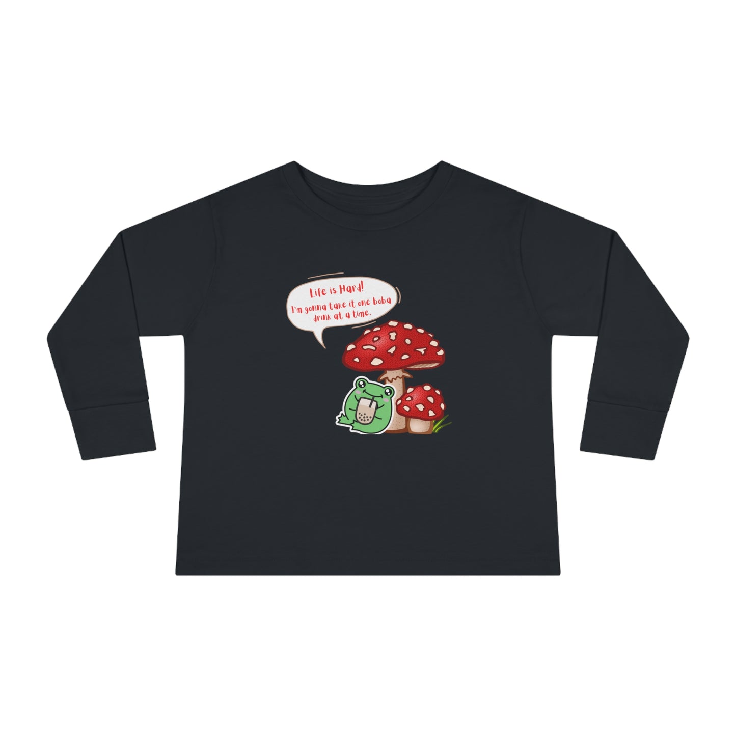 Toddler Mushroom Frog Long Sleeve Tee