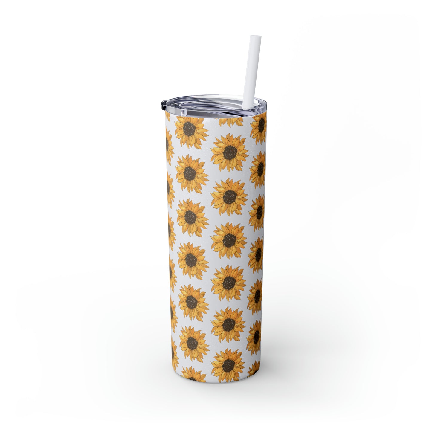 Skinny Sunflowers Tumbler with Straw, 20oz