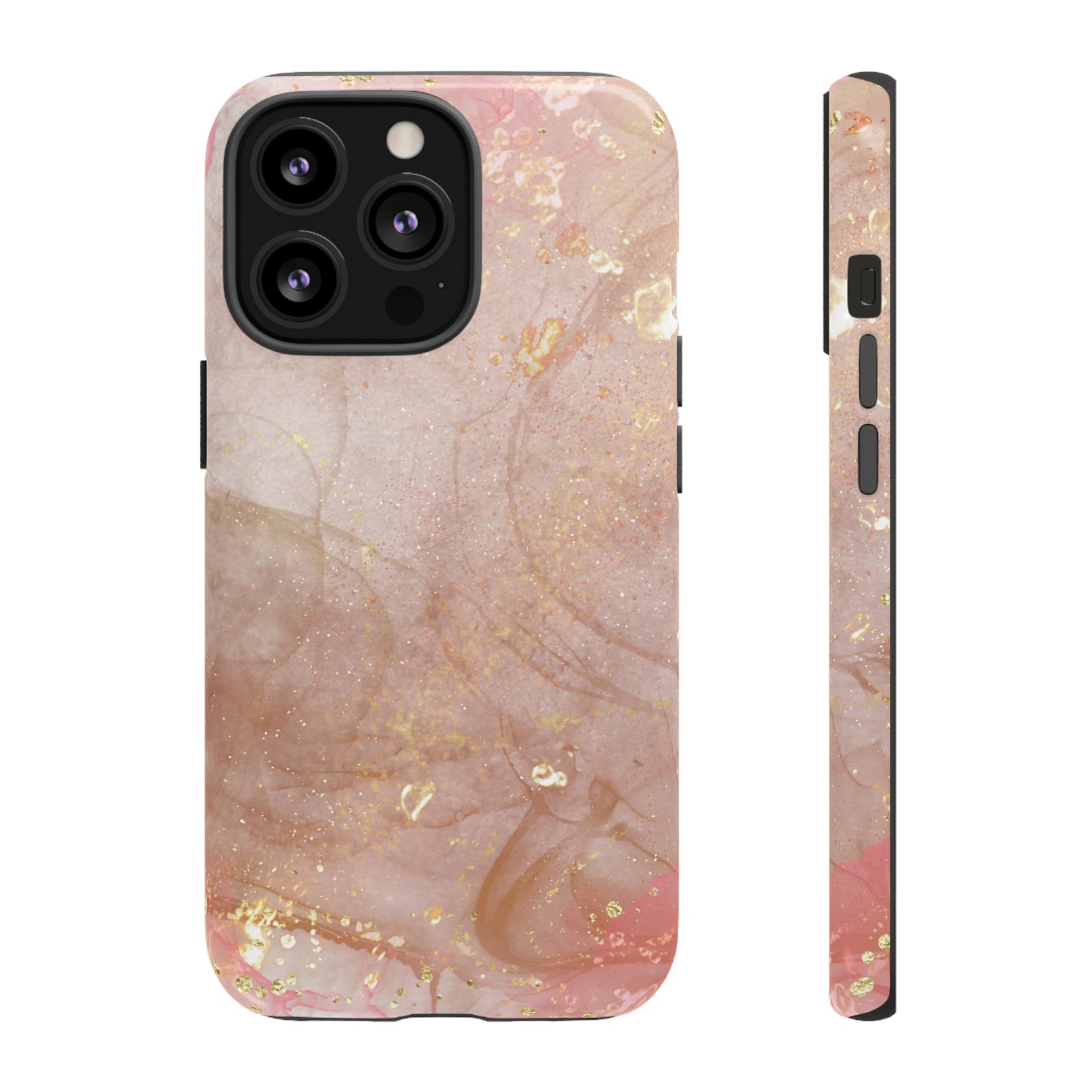 Rose Gold Marble Phone Tough Cases