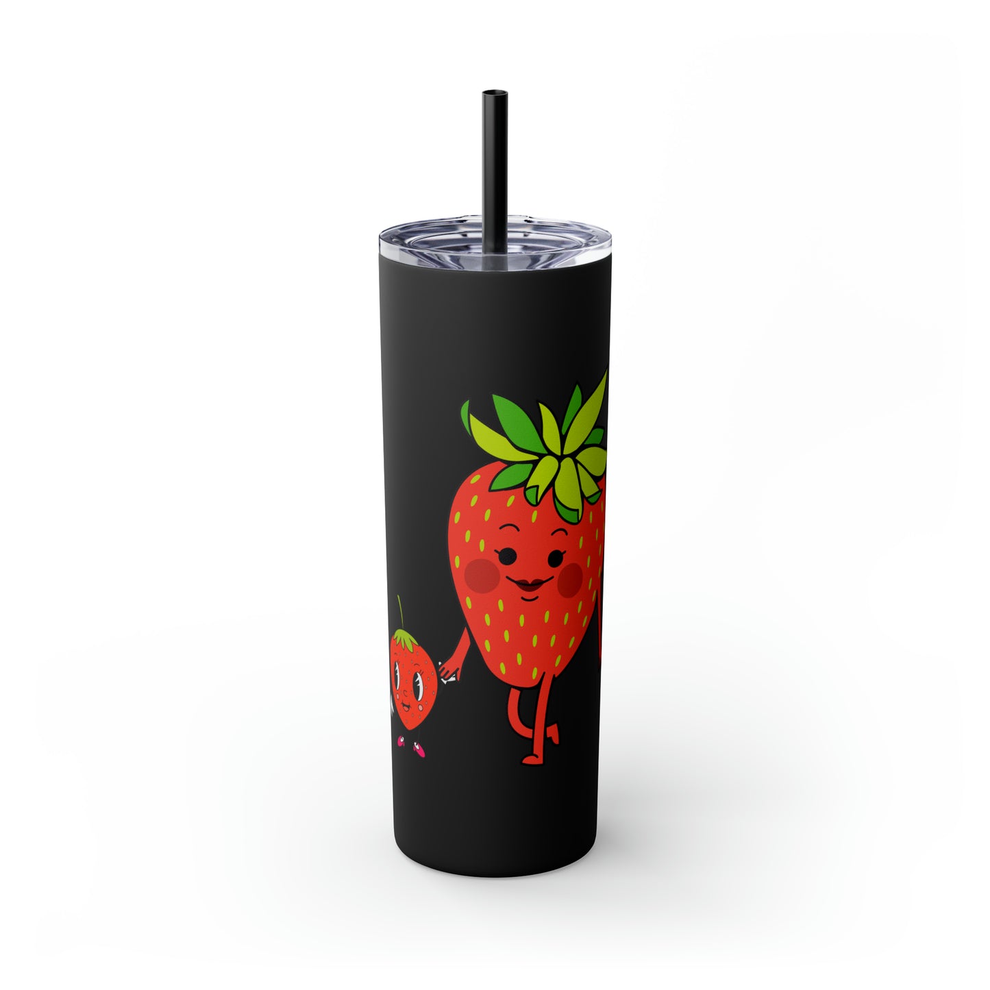 Strawberries Skinny Tumbler with Straw, 20oz