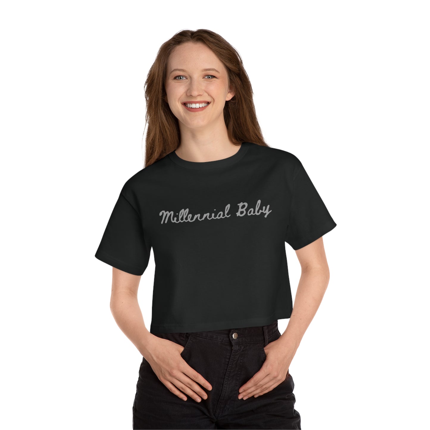 Millennial Babies Champion Women's Heritage Cropped T-Shirt