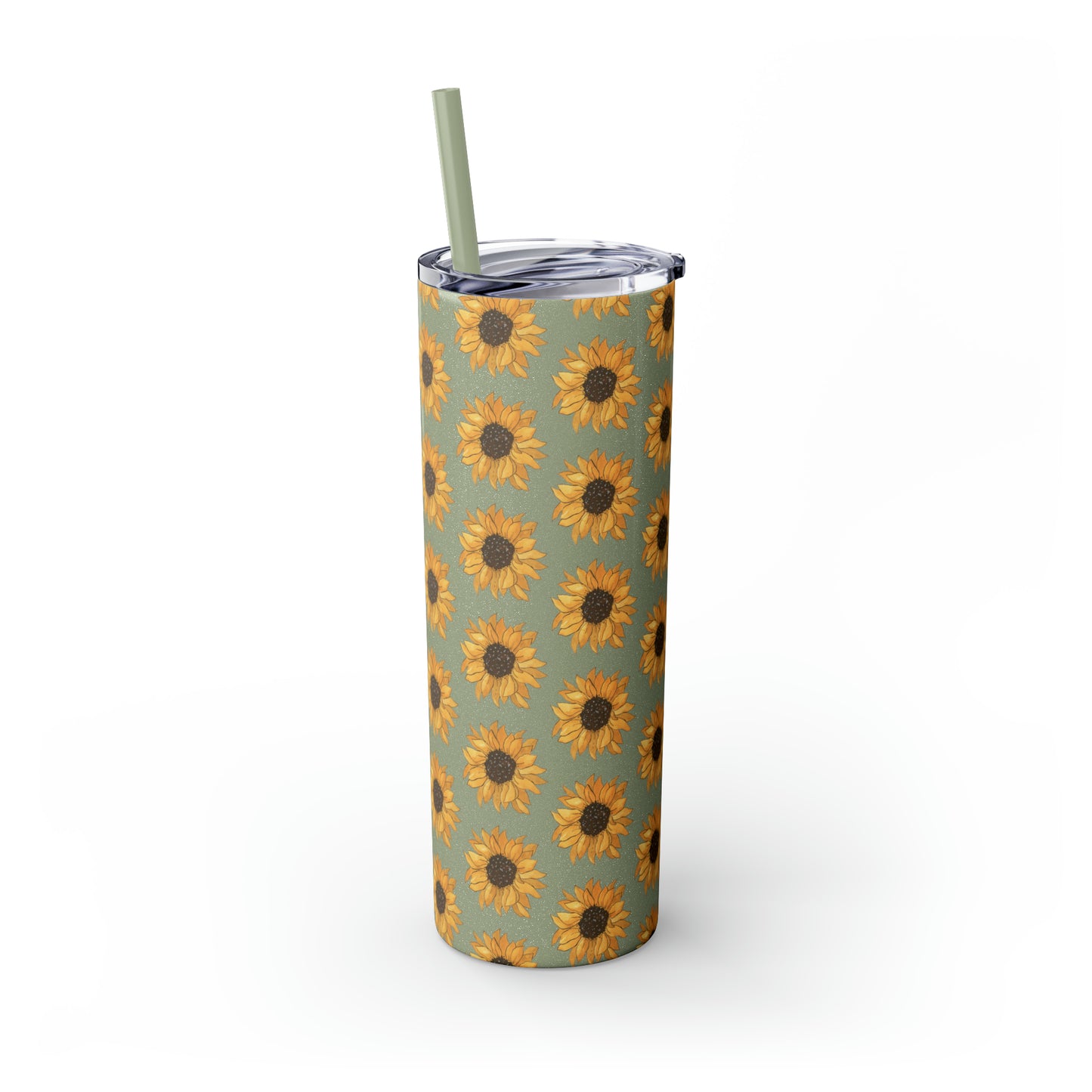 Skinny Sunflowers Tumbler with Straw, 20oz