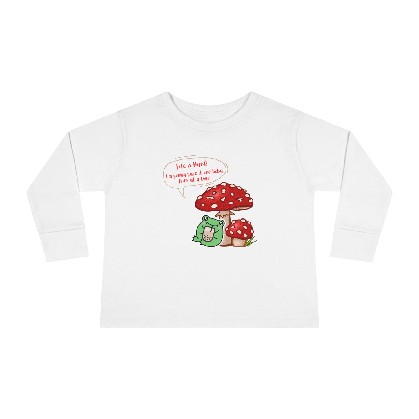 Toddler Mushroom Frog Long Sleeve Tee