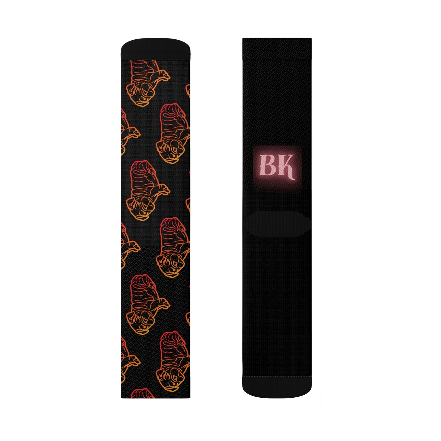 Personalized Monogram English Bulldog Puppy Sublimation Socks