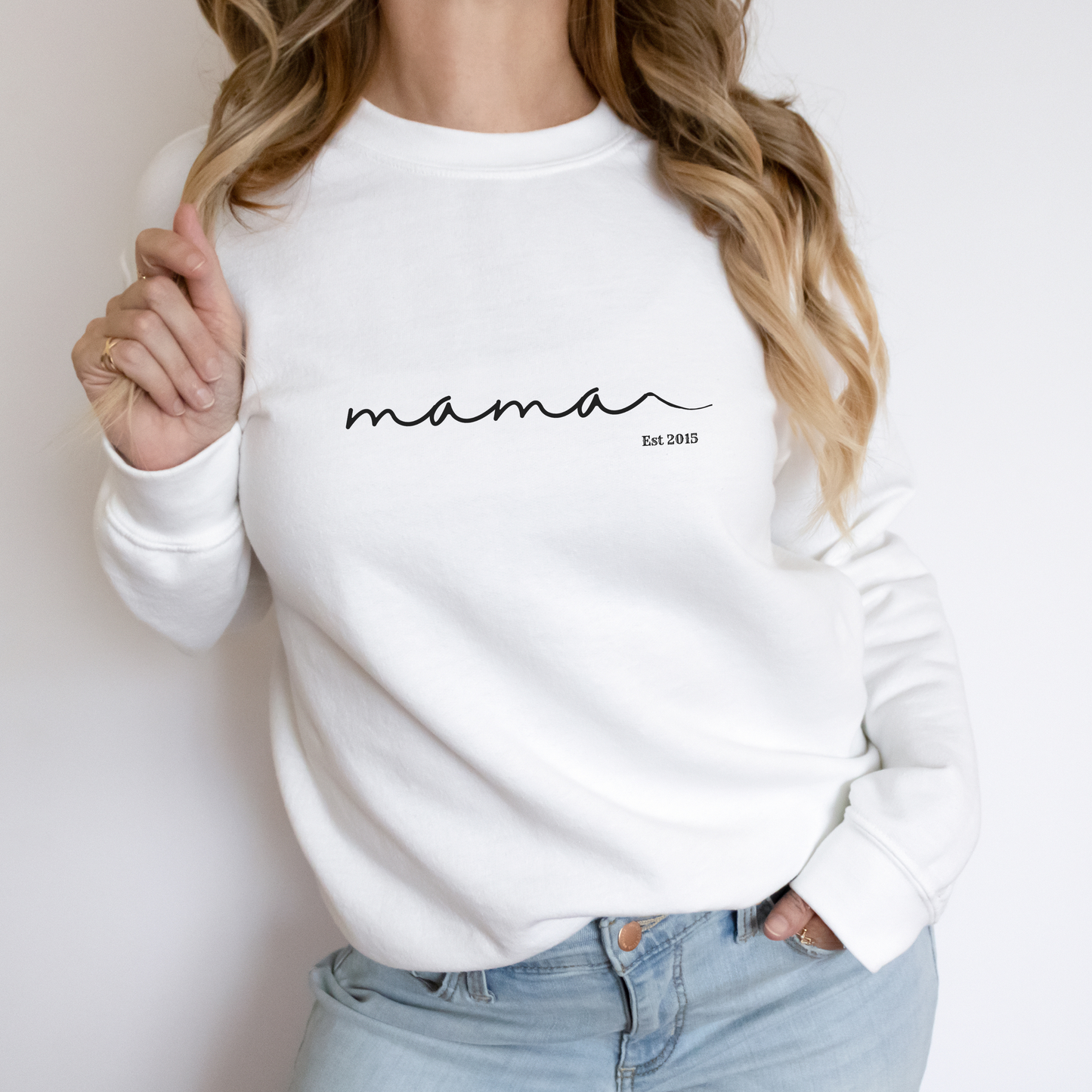 Personalized Mama Crewneck Sweatshirt