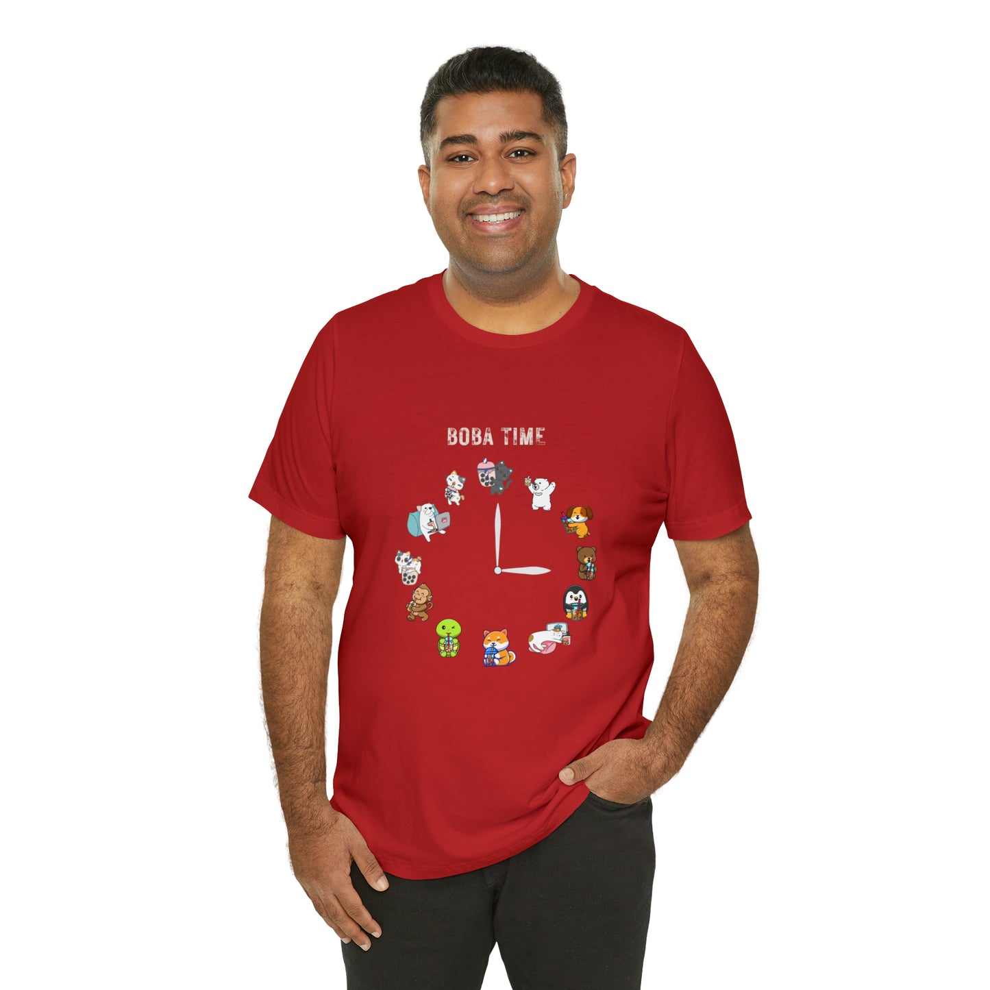 Boba Tea Clock Unisex Jersey Short Sleeve Tee