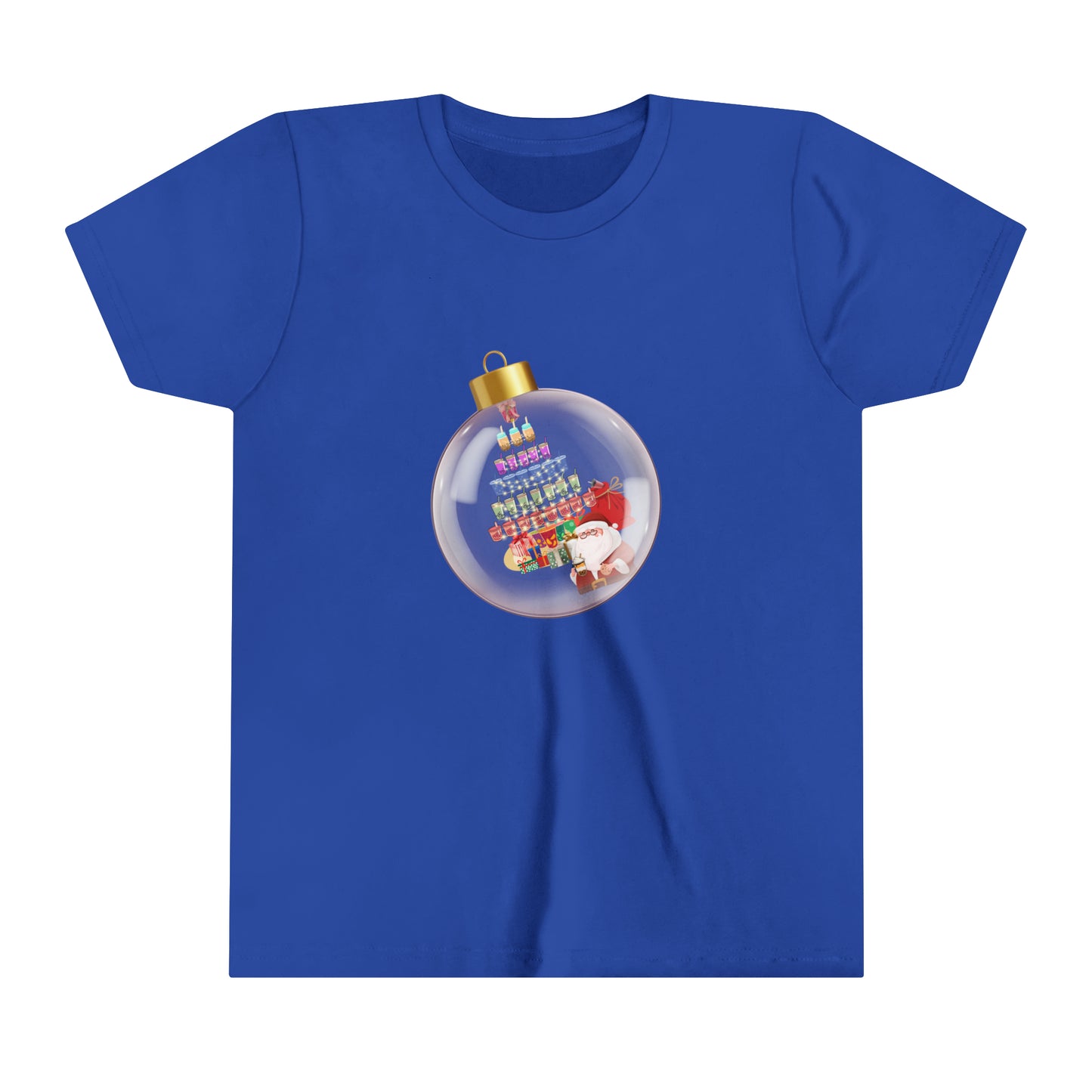 Youth Christmastree Boba Tea Ornament Tee