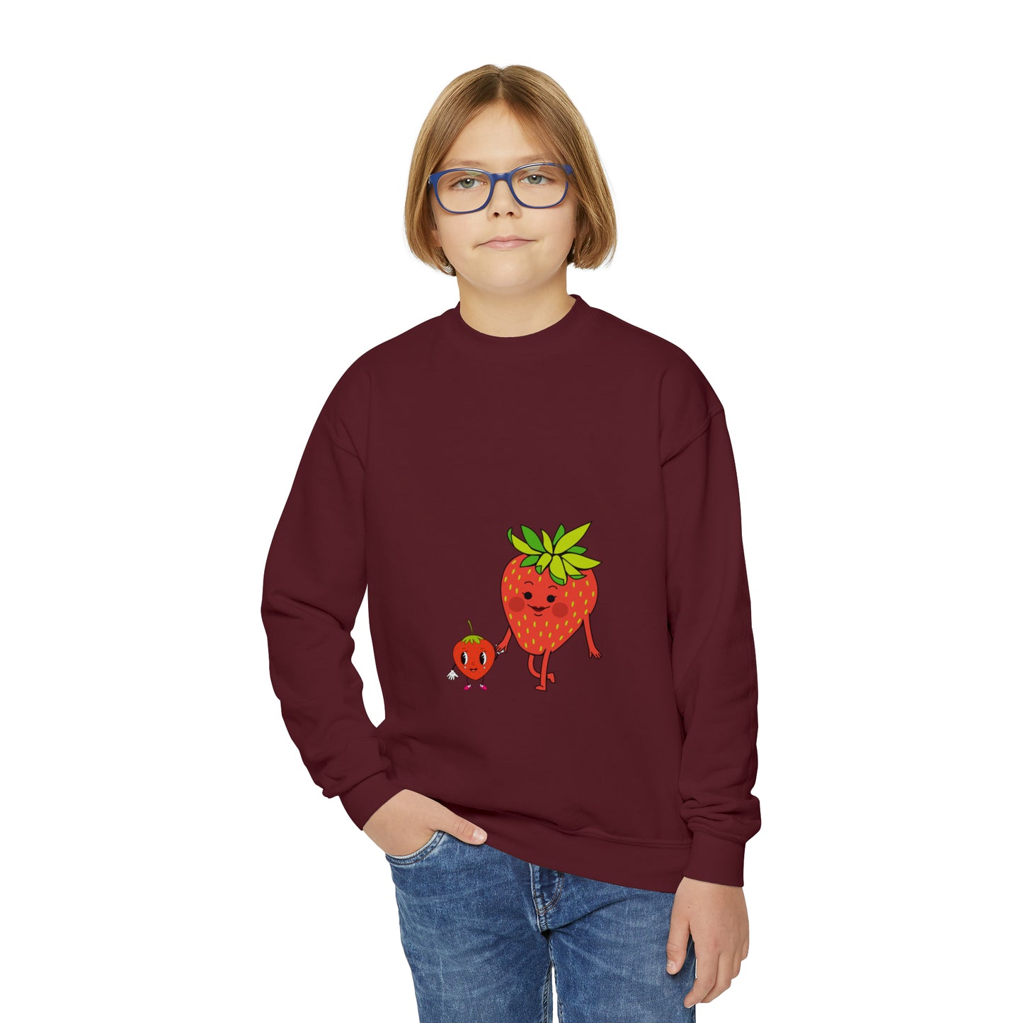 Strawberries Youth Crewneck Sweatshirt