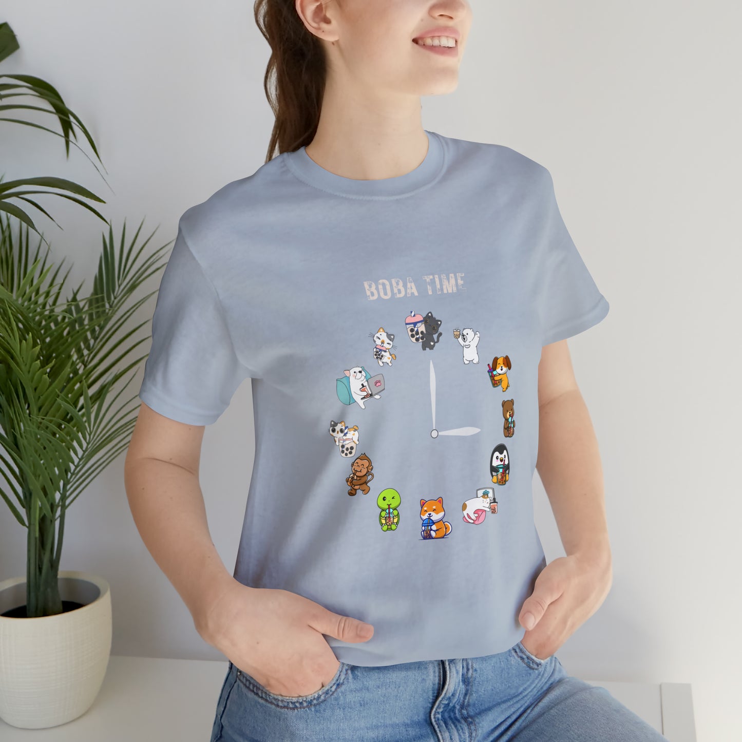 Boba Tea Clock Unisex Jersey Short Sleeve Tee