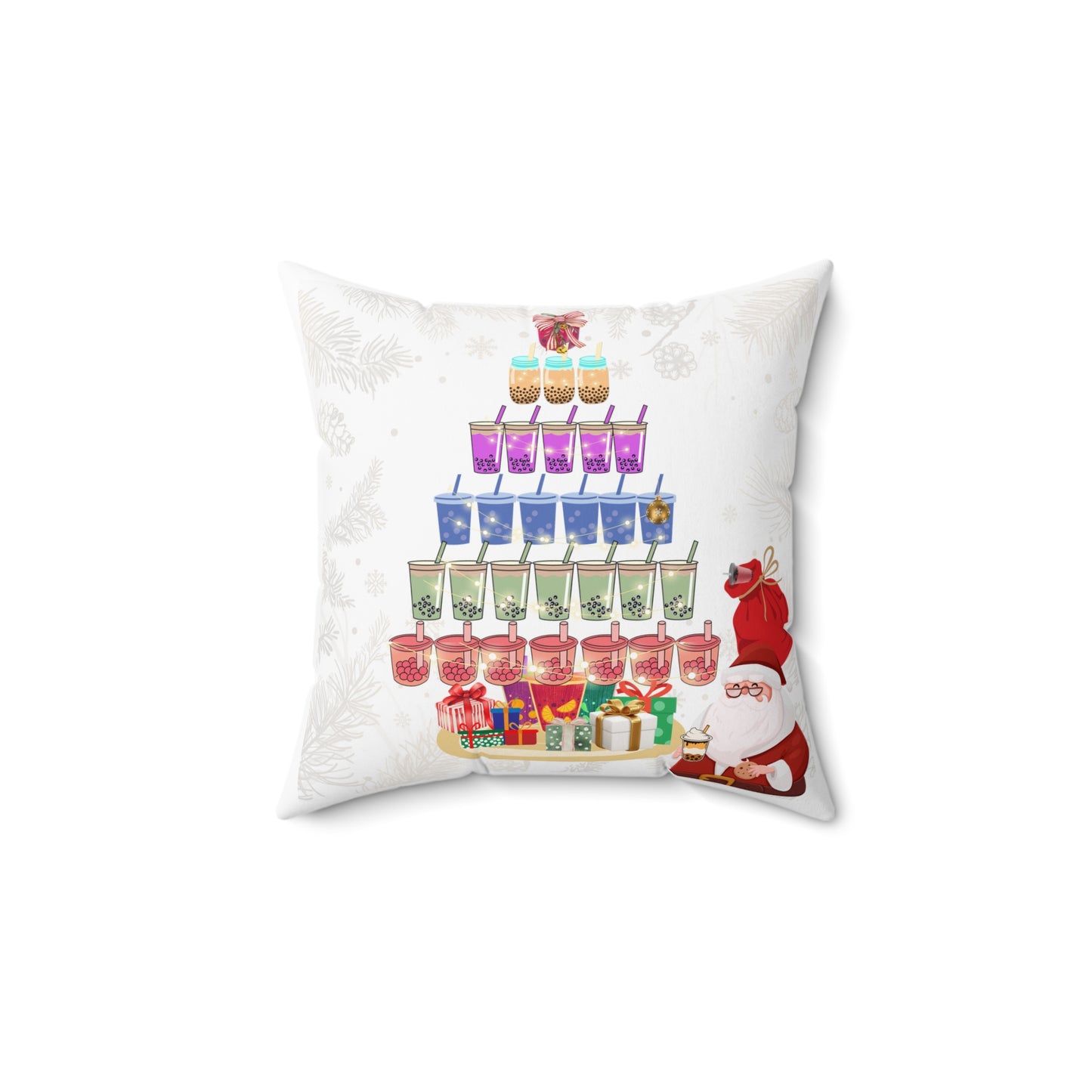 Boba Tree Square Pillow