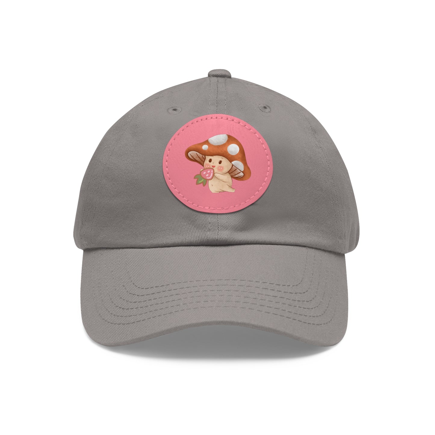 Mushroom Hat with Leather Patch (Round)