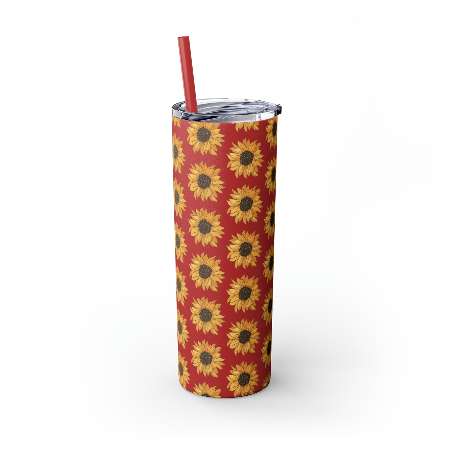 Skinny Sunflowers Tumbler with Straw, 20oz