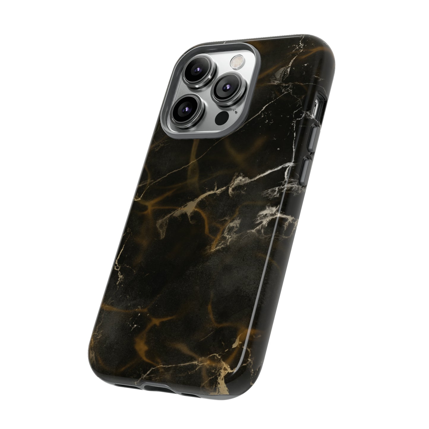 Black Gold Marble Phone Tough Cases